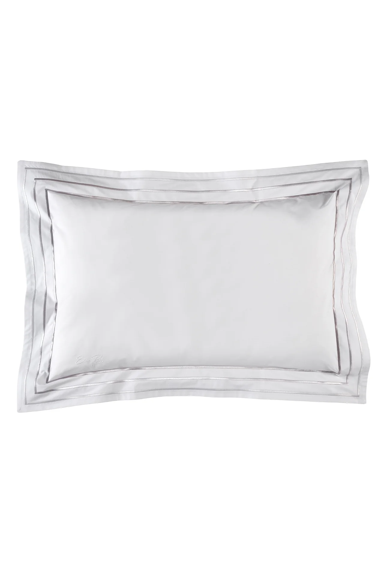 2 taies d'oreiller rectangulaires blanc et argenté - Avec toi et les bleus - Image 2