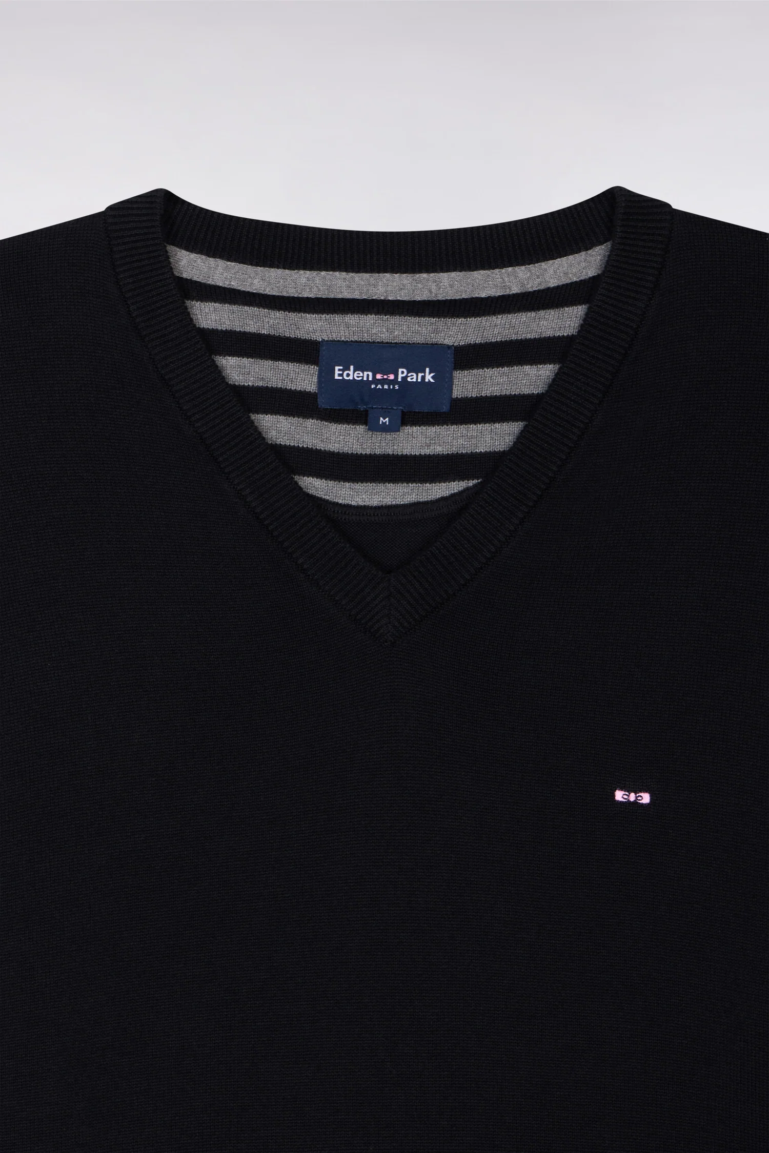 Pull noir Ă Â col V en coton - Image 6