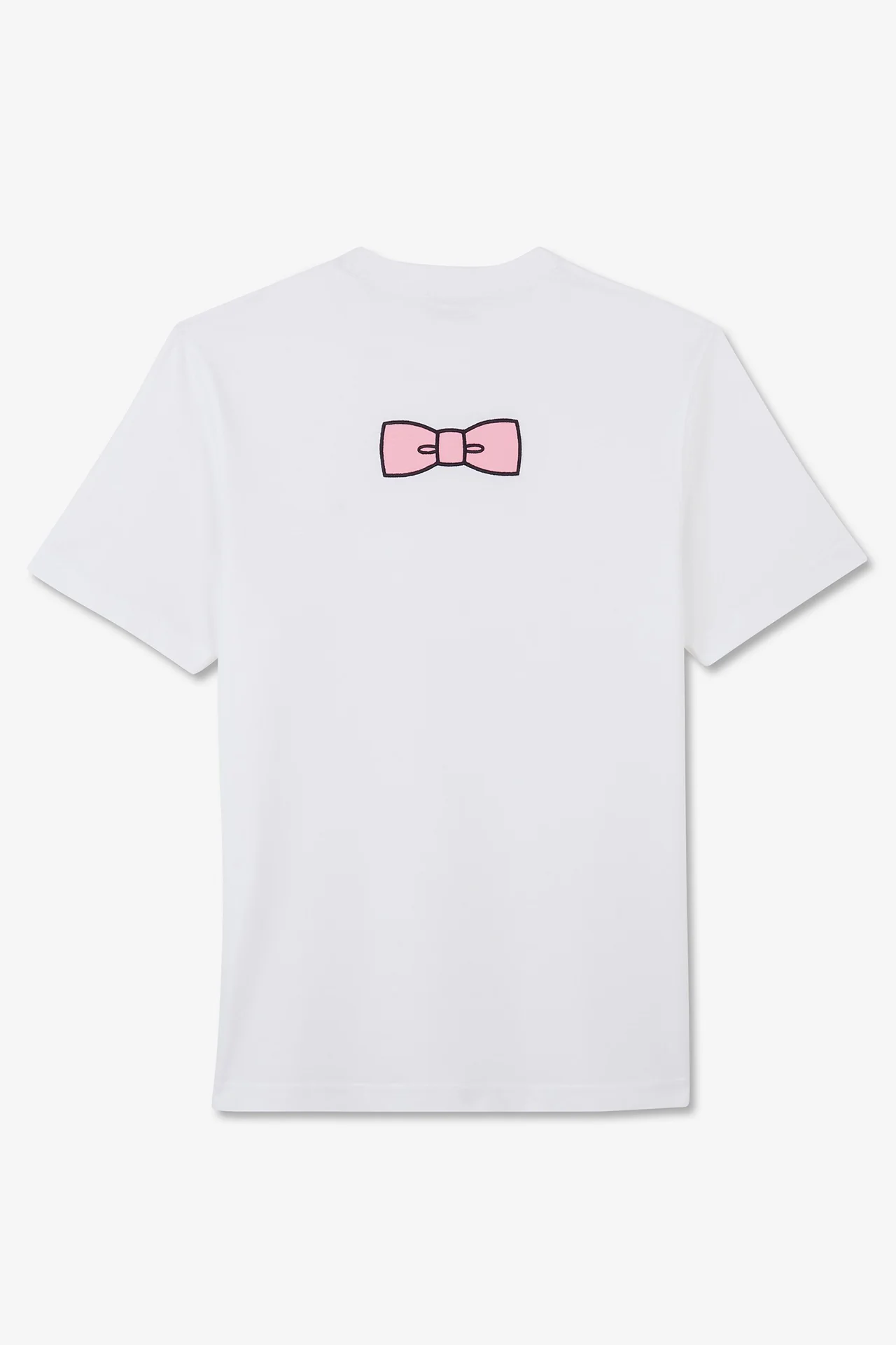 T-shirt blanc Ă broderie noeud dos - Image 2