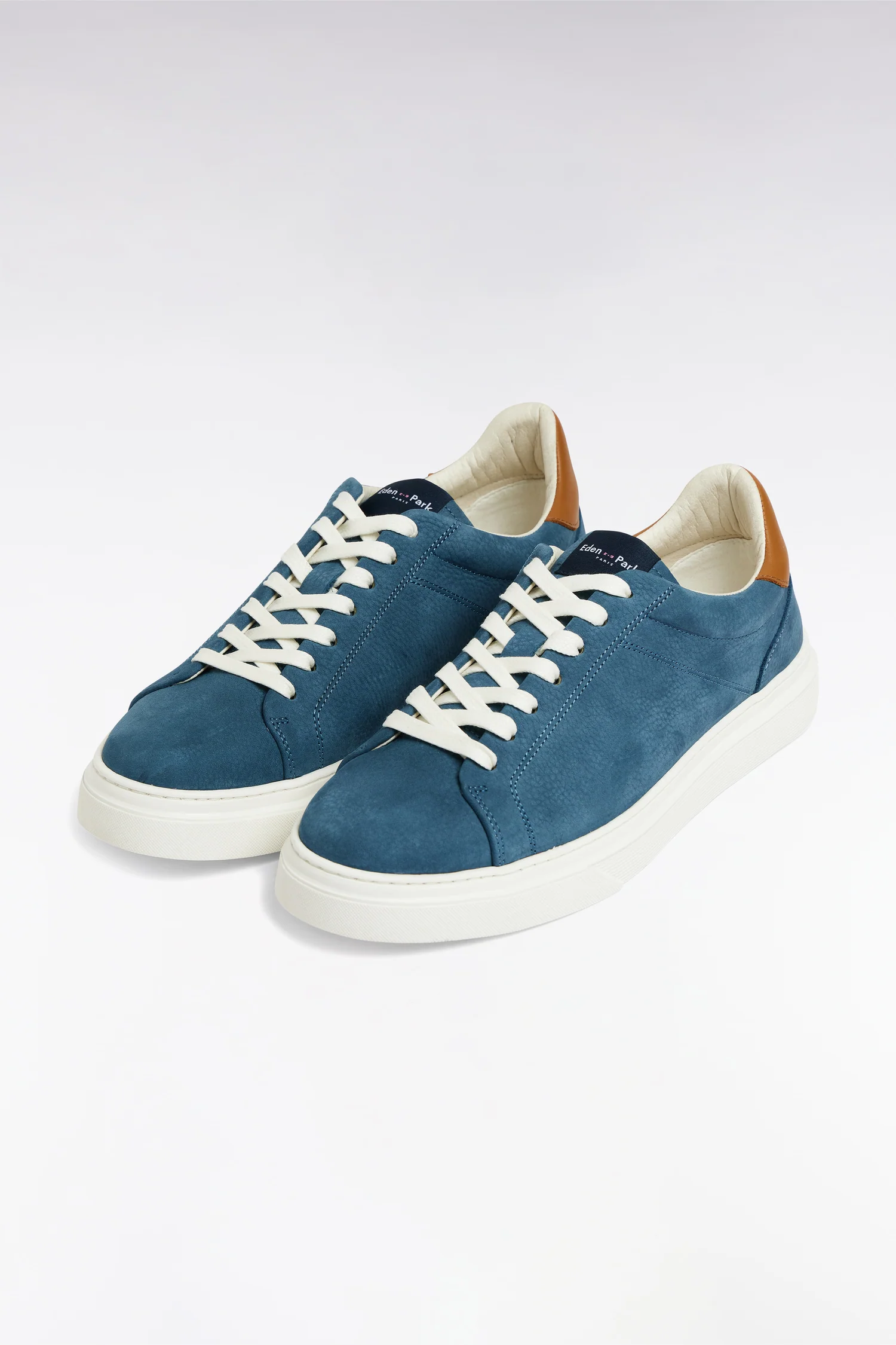 Baskets basses en cuir bleu gris - Image 4