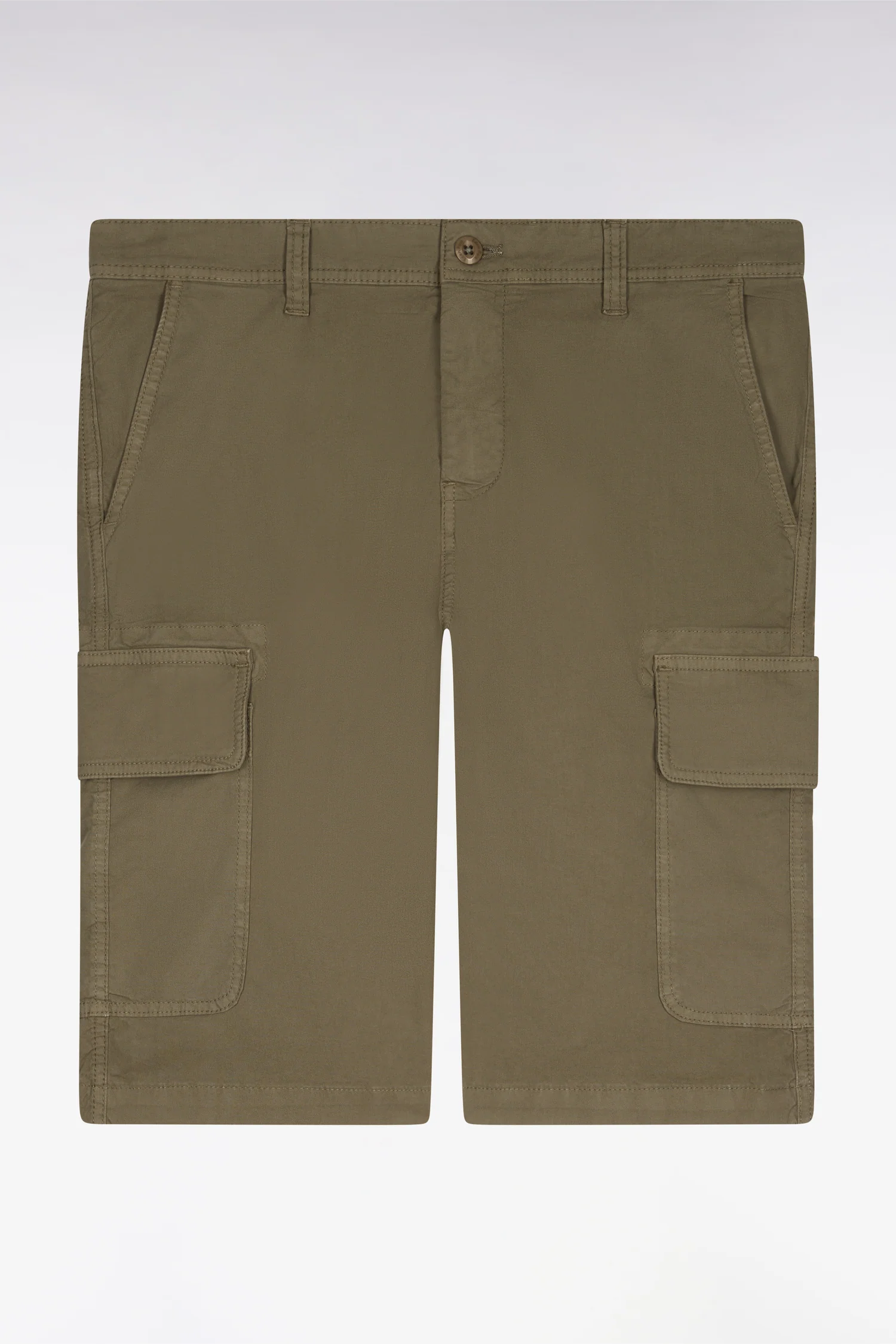 Bermuda cargo en coton kaki - Image 2