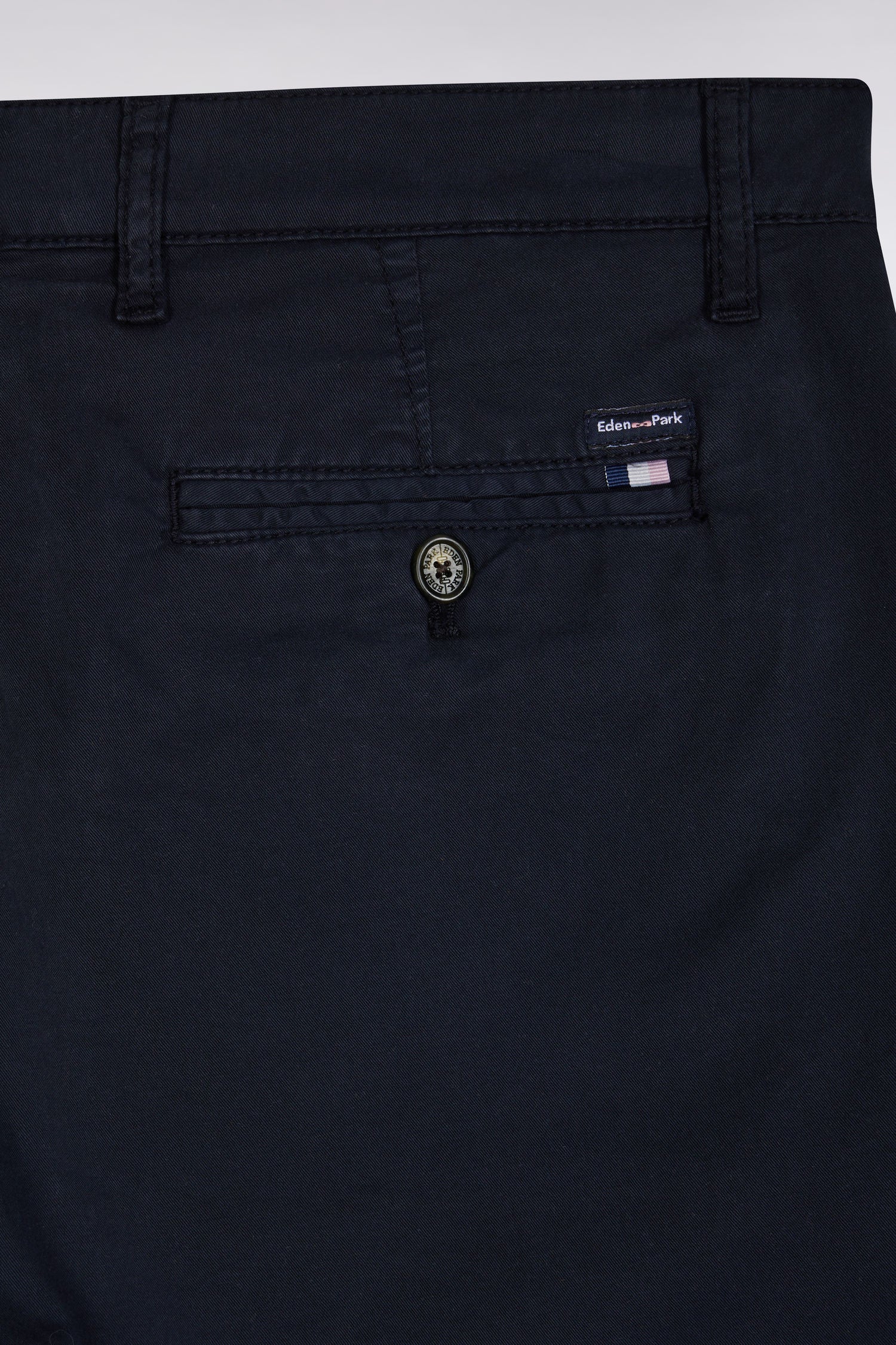 Bermuda chino en coton stretch marine coupe droite - Image 2