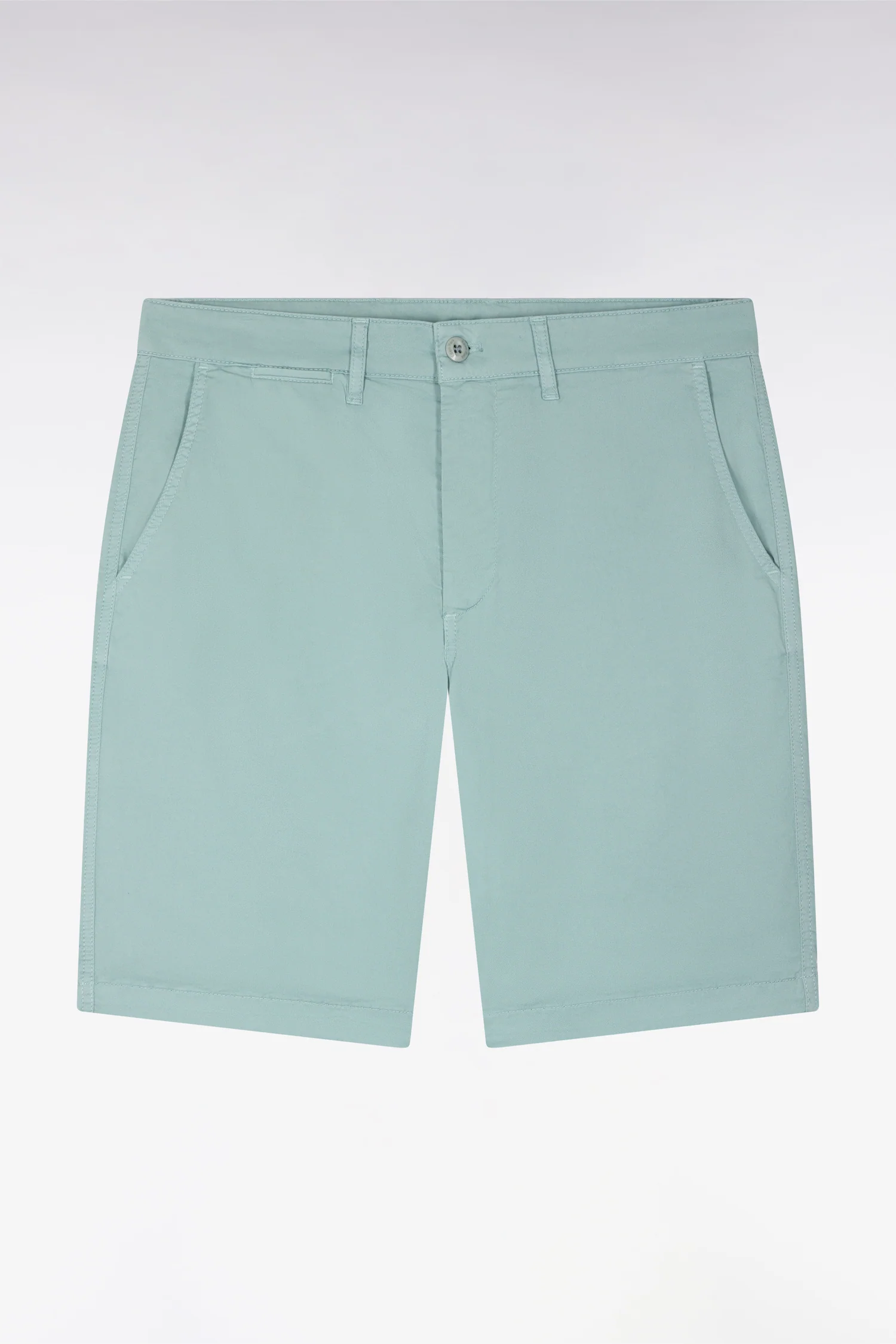 Bermuda chino en gabardine stretch vert d'eau - Image 2
