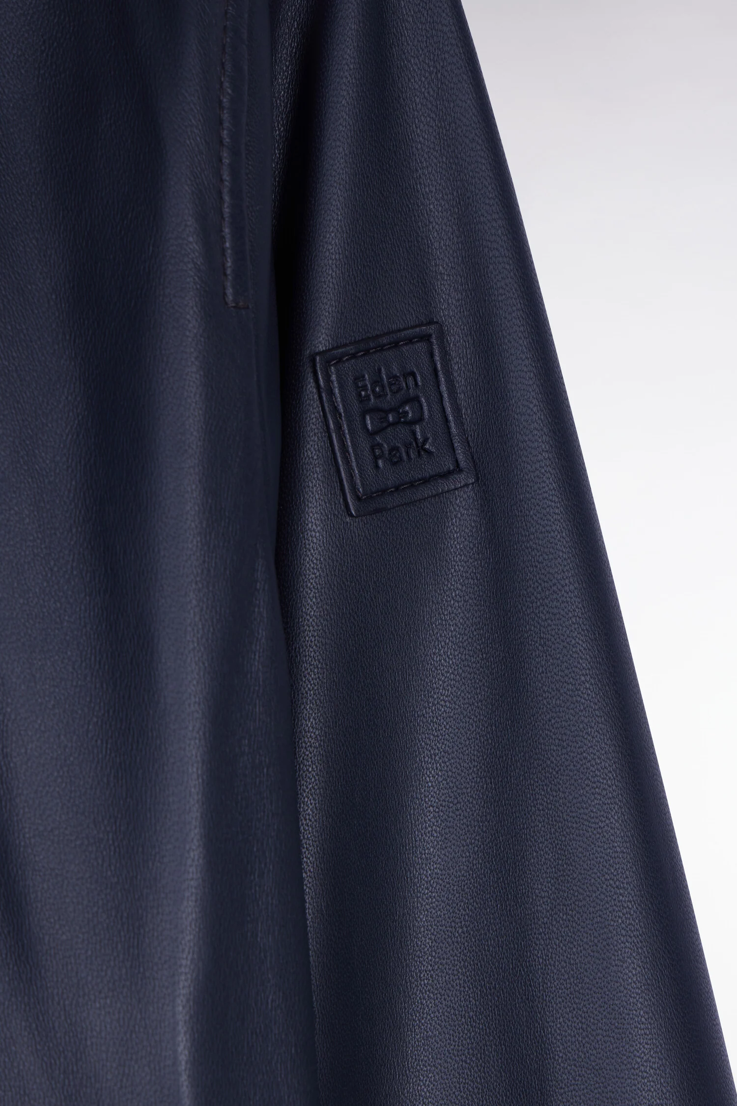 Blouson bombers en cuir marine - Image 6