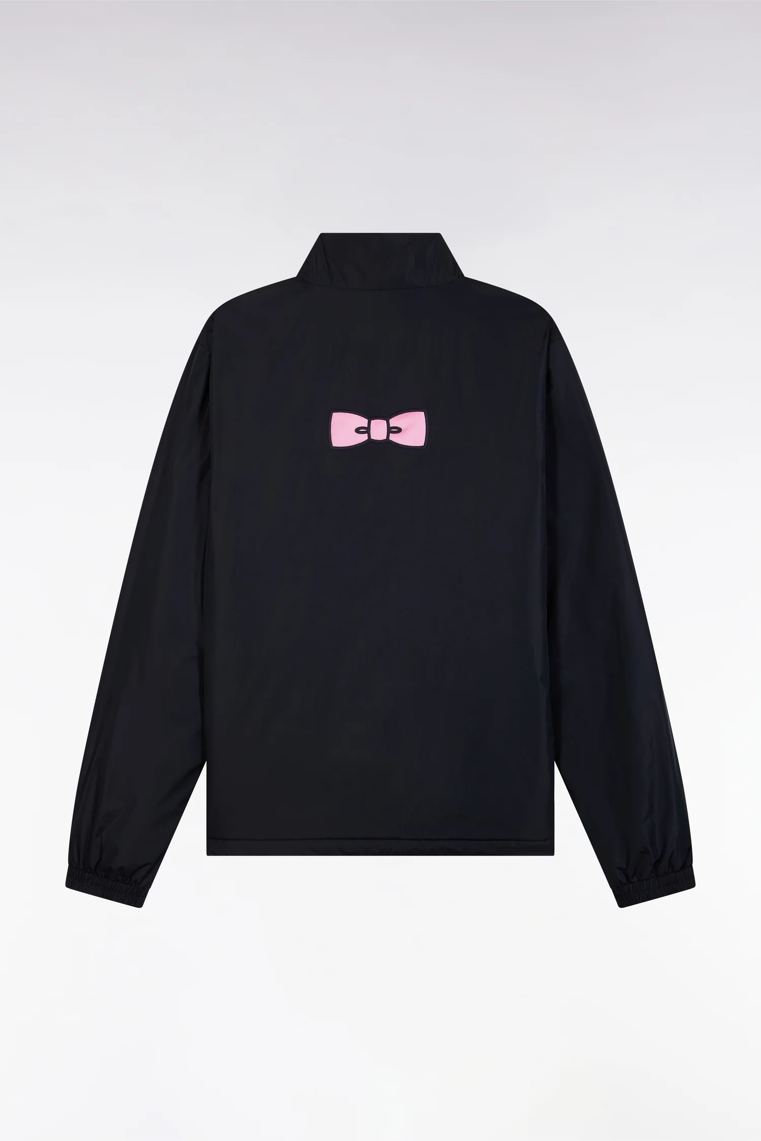 Blouson coupe-vent en polyamide mat marine brodé - Image 2