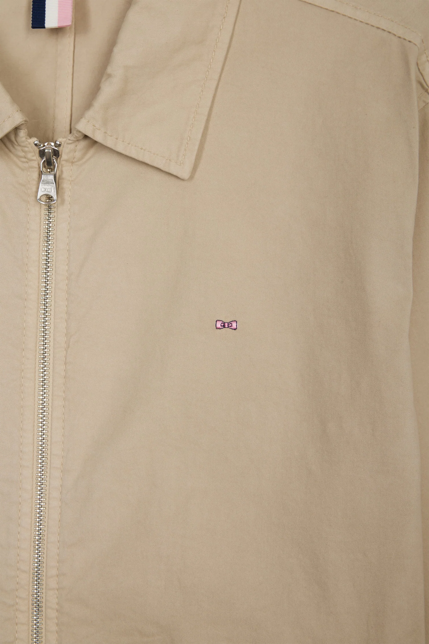 Blouson zippé en gabardine de coton stretch beige - Image 5