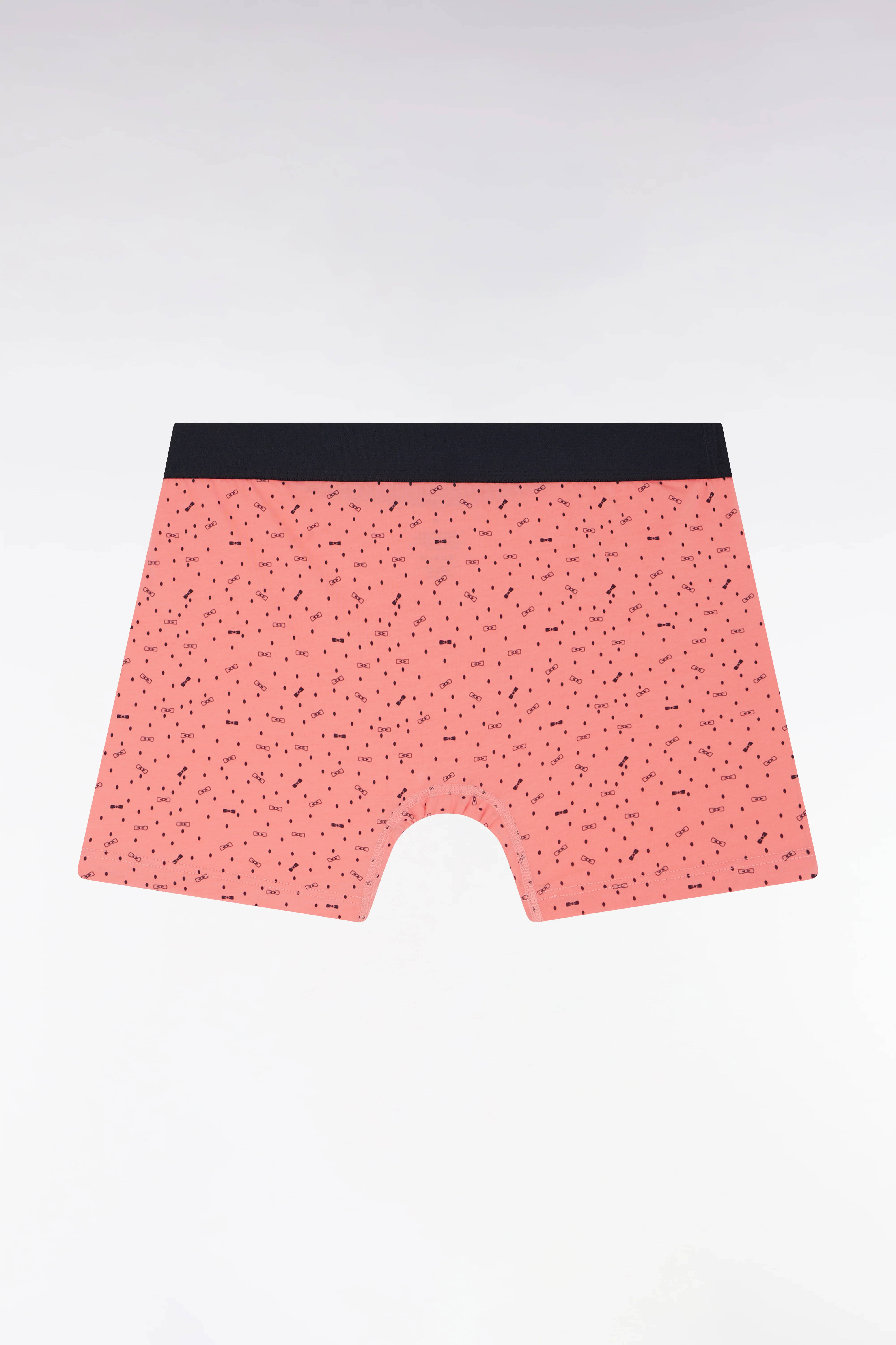 Boxer en jersey de coton stretch à micromotifs rose saumon - Image 2