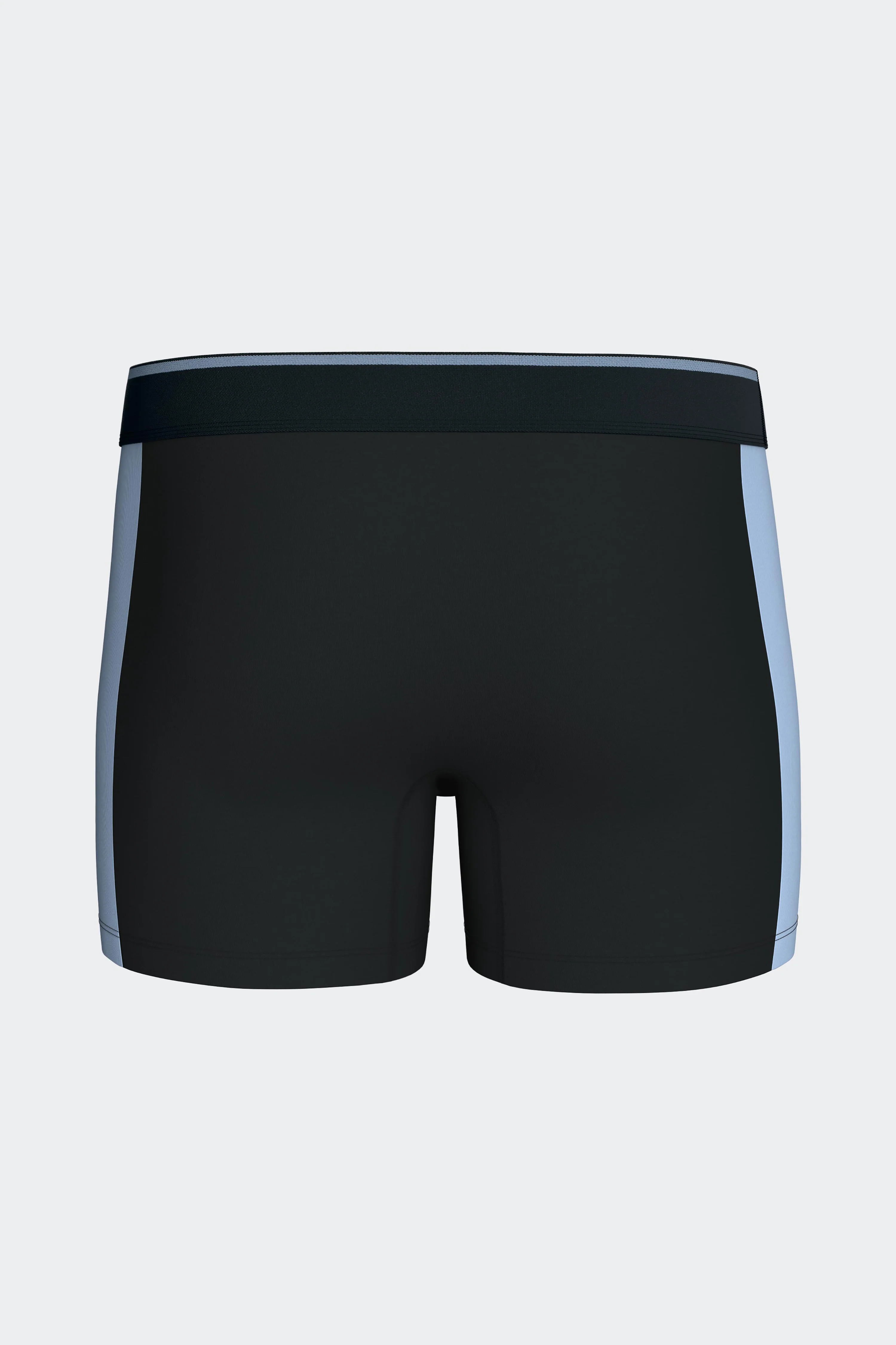 Boxer en jersey de coton stretch marine à découpes bleues - Image 3
