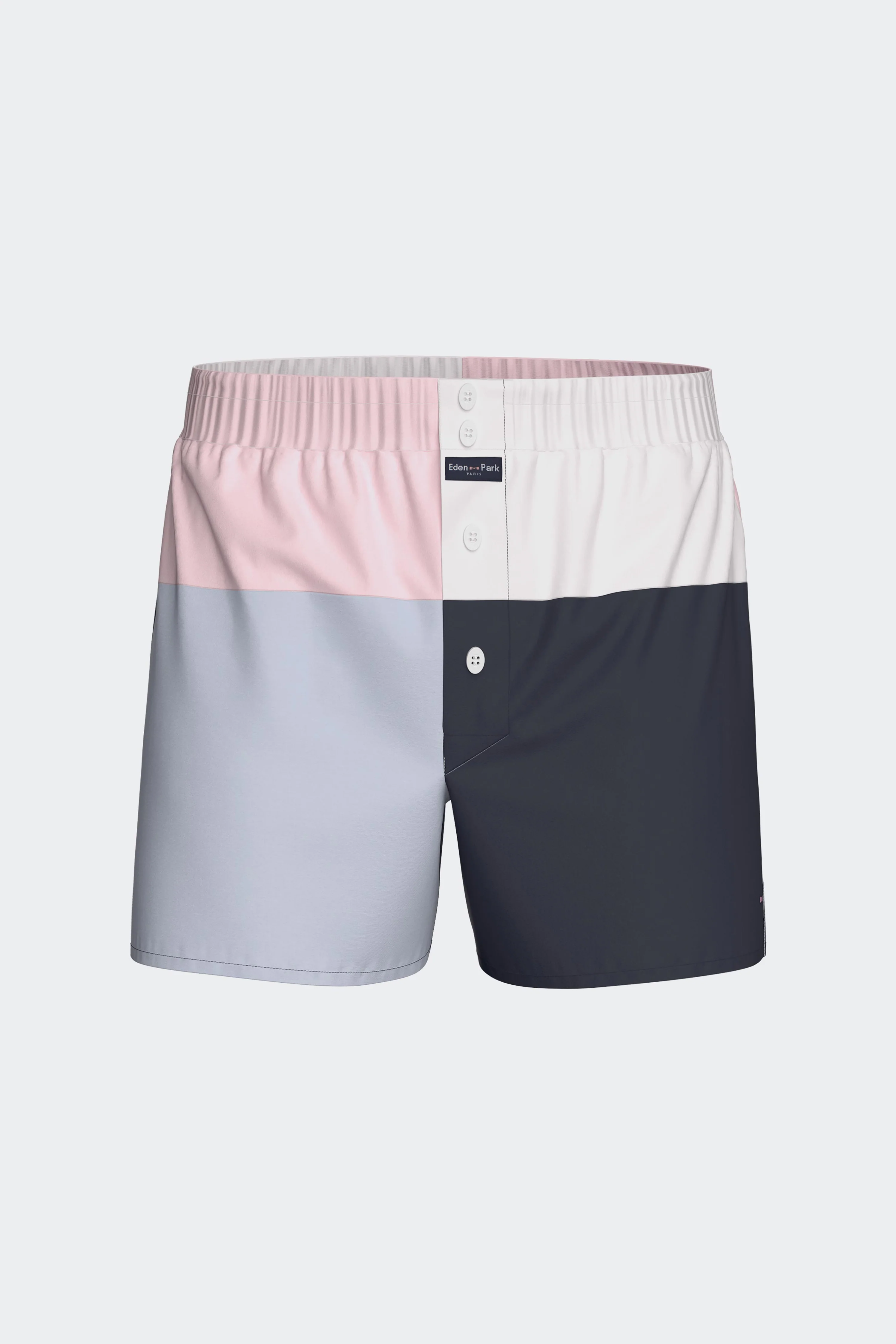 Caleçon en popeline de coton colorblock