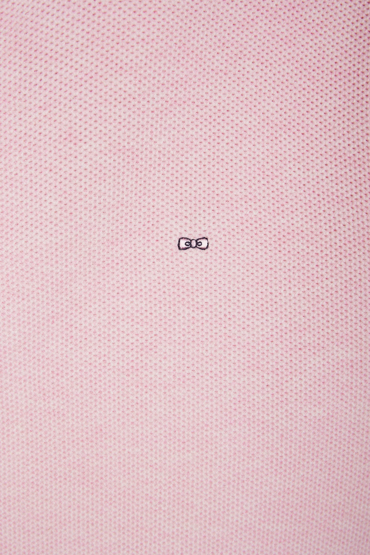 Cardigan zippé en coton nid d'abeille rose coupe droite - Image 5