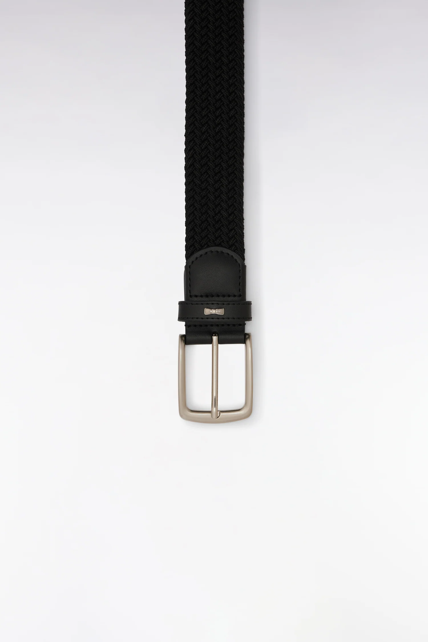 Ceinture élastique en caoutchouc uni noir - Image 2