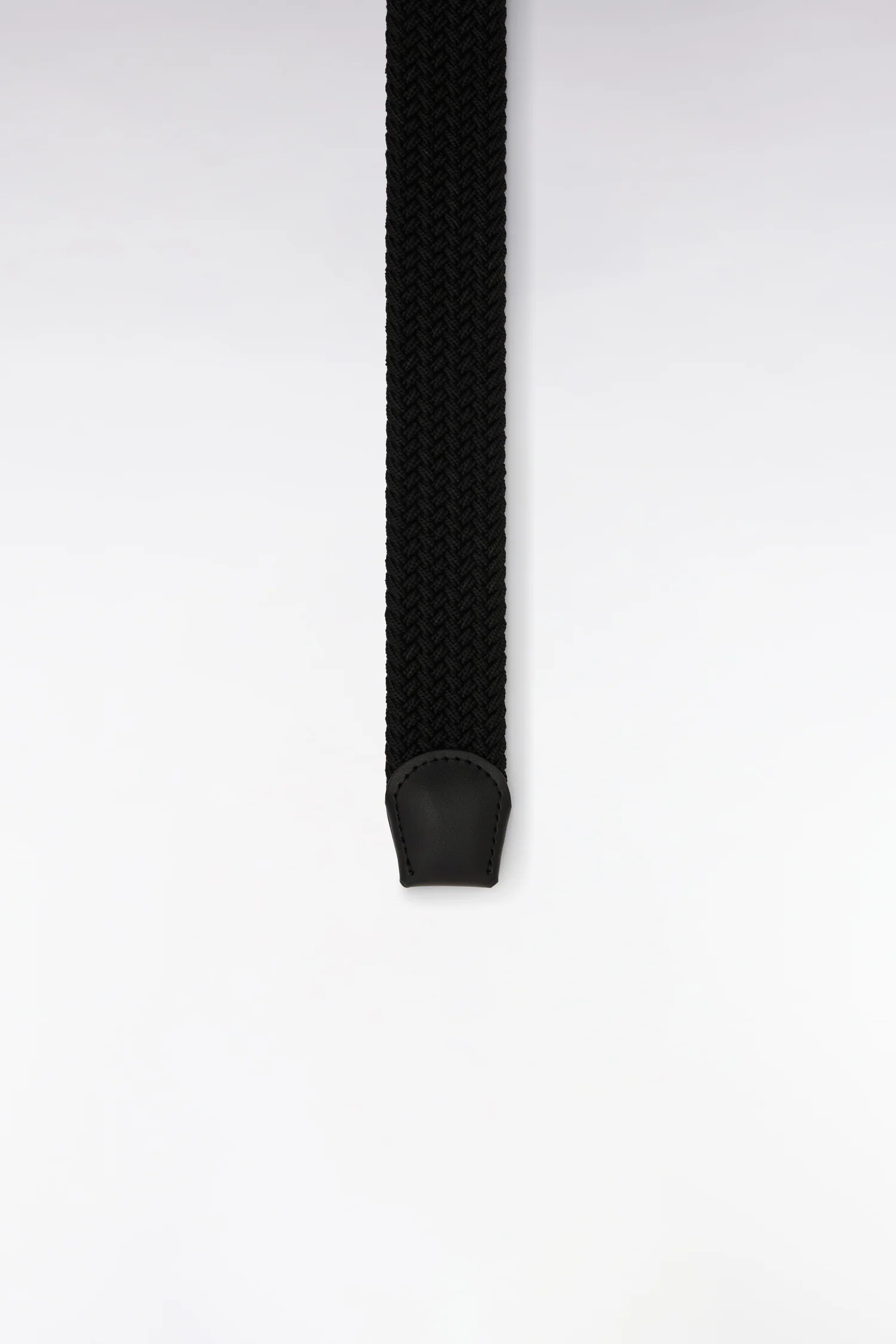 Ceinture élastique en caoutchouc uni noir - Image 3