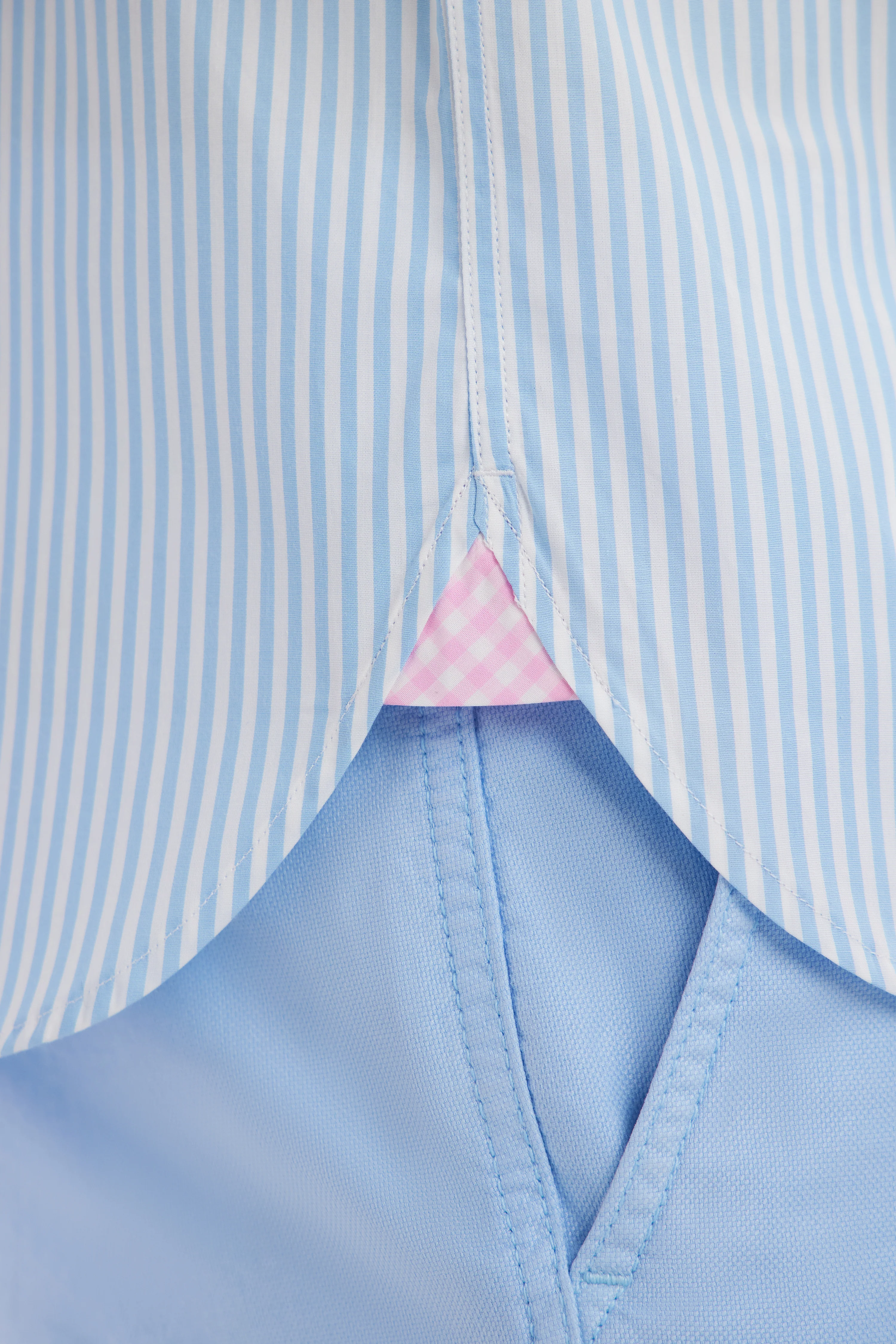 Chemise à manches courtes en coton rayé ciel coupe droite - Image 5