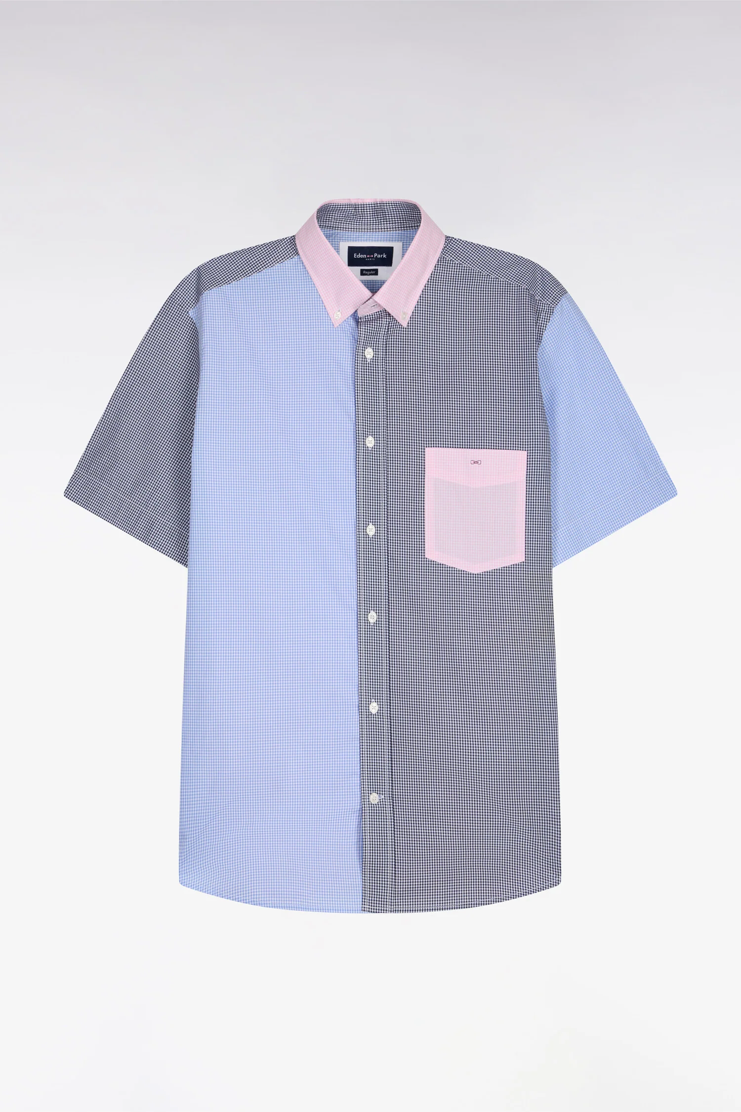 Chemise à manches courtes en popeline de coton Vichy - Image 2