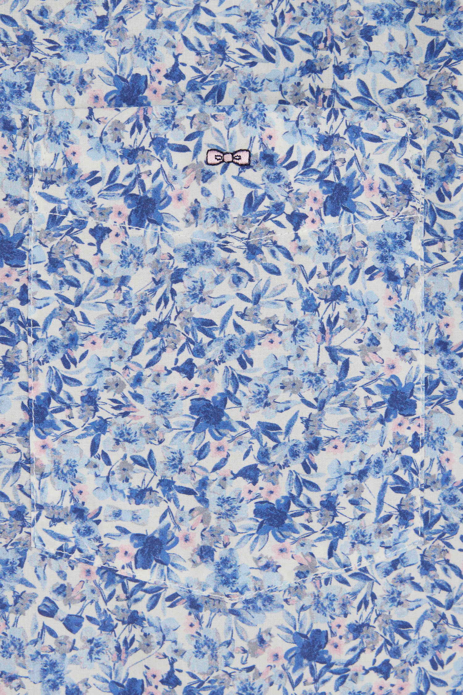 Chemise à micromotifs en coton Pima ciel coupe droite - Image 6