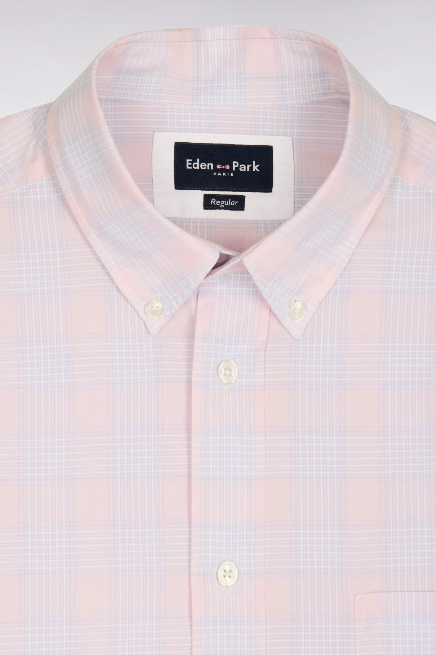 Chemise en coton Ă carreaux roses coupe regular - Image 6