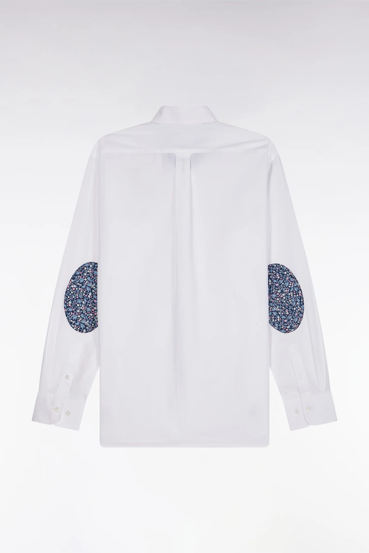 Chemise en coton blanc coudière coupe droite - Image 2