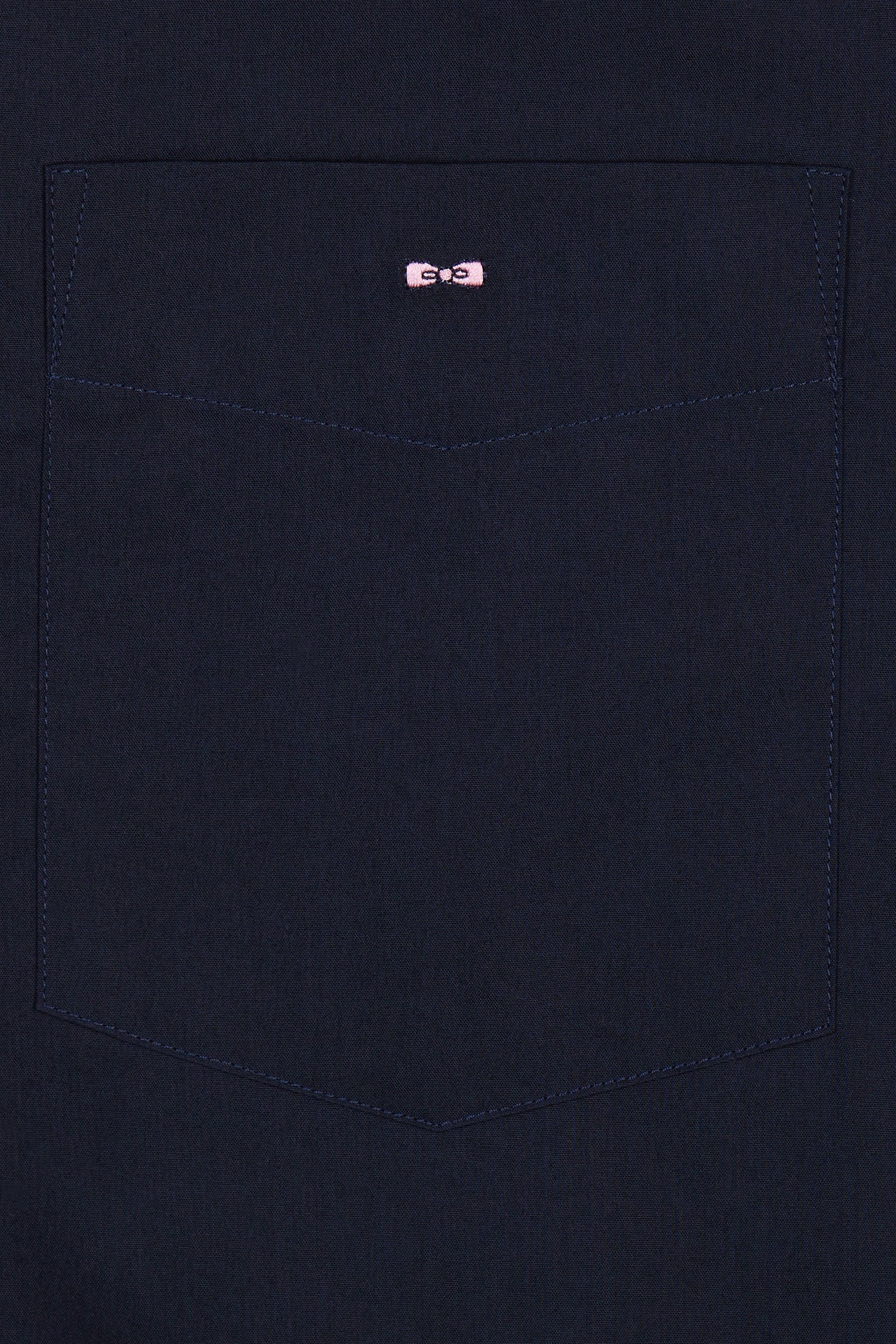 Chemise en coton marine coudière coupe droite - Image 6