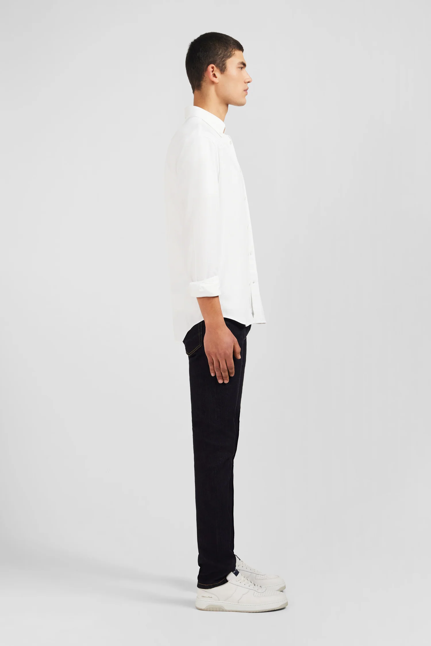 Chemise en coton pinpoint blanc - Image 5