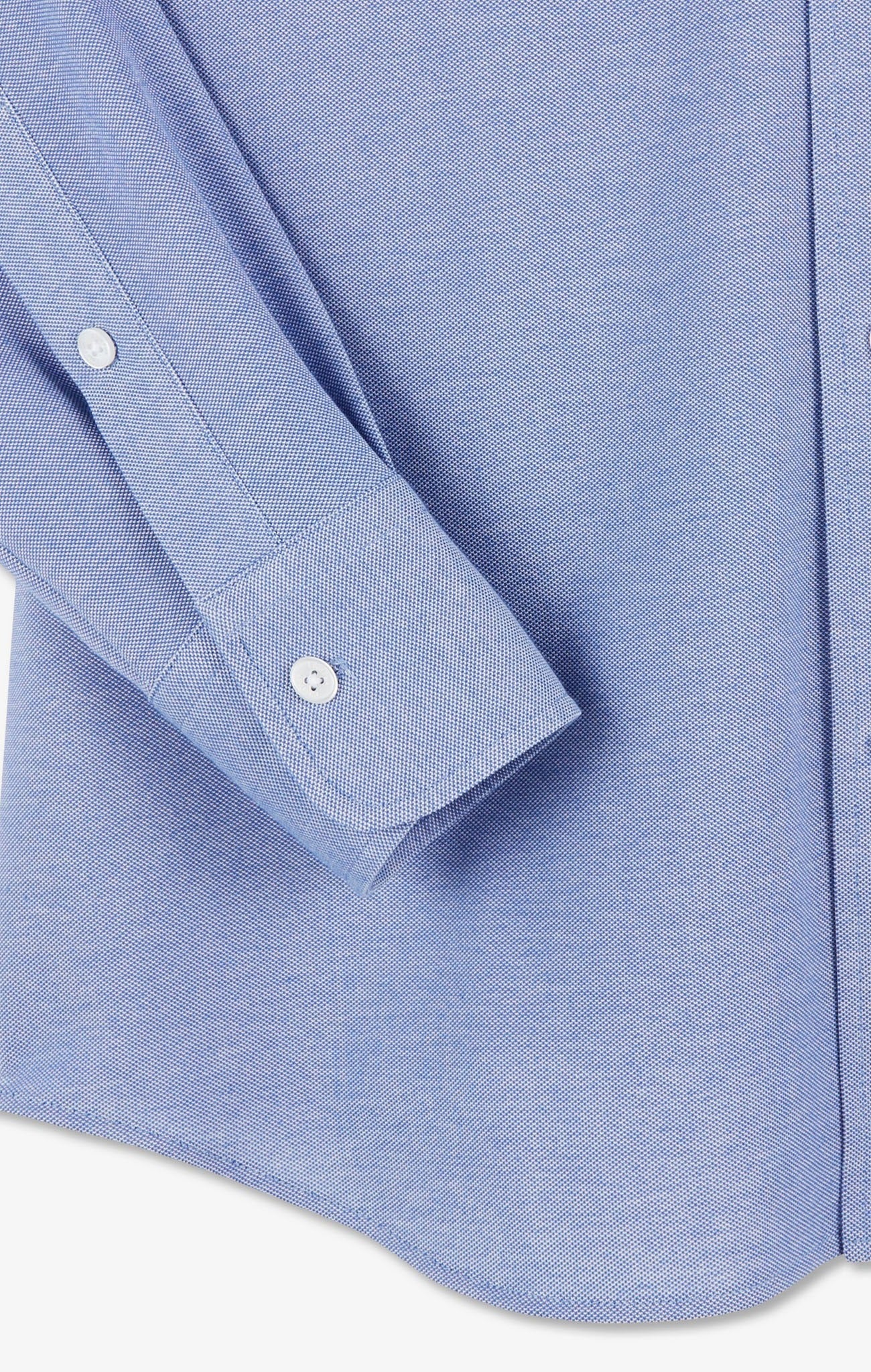Chemise slim en coton pinpoint bleu - Image 7