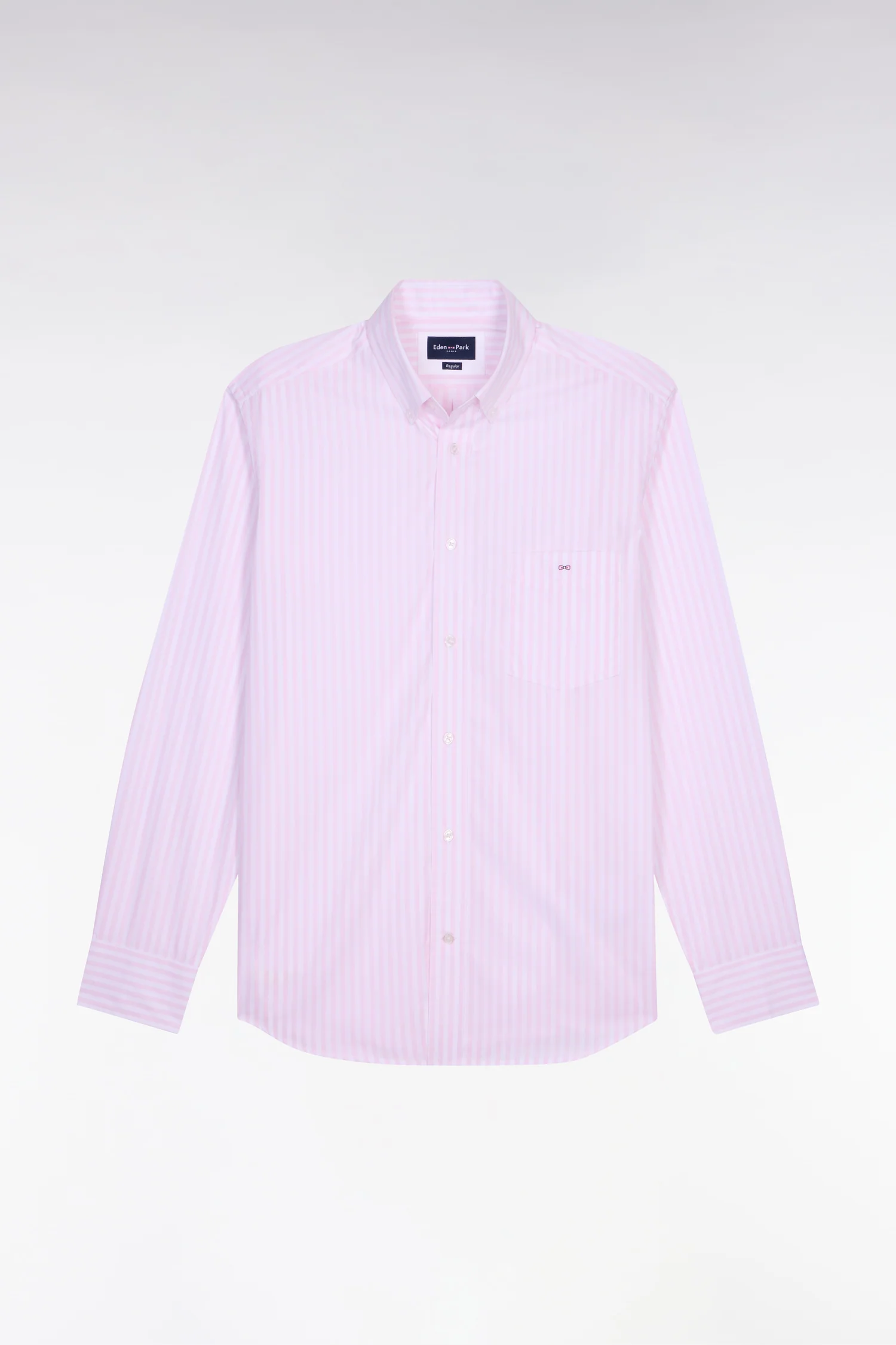 Chemise en coton rose à rayures bâtons - Image 2