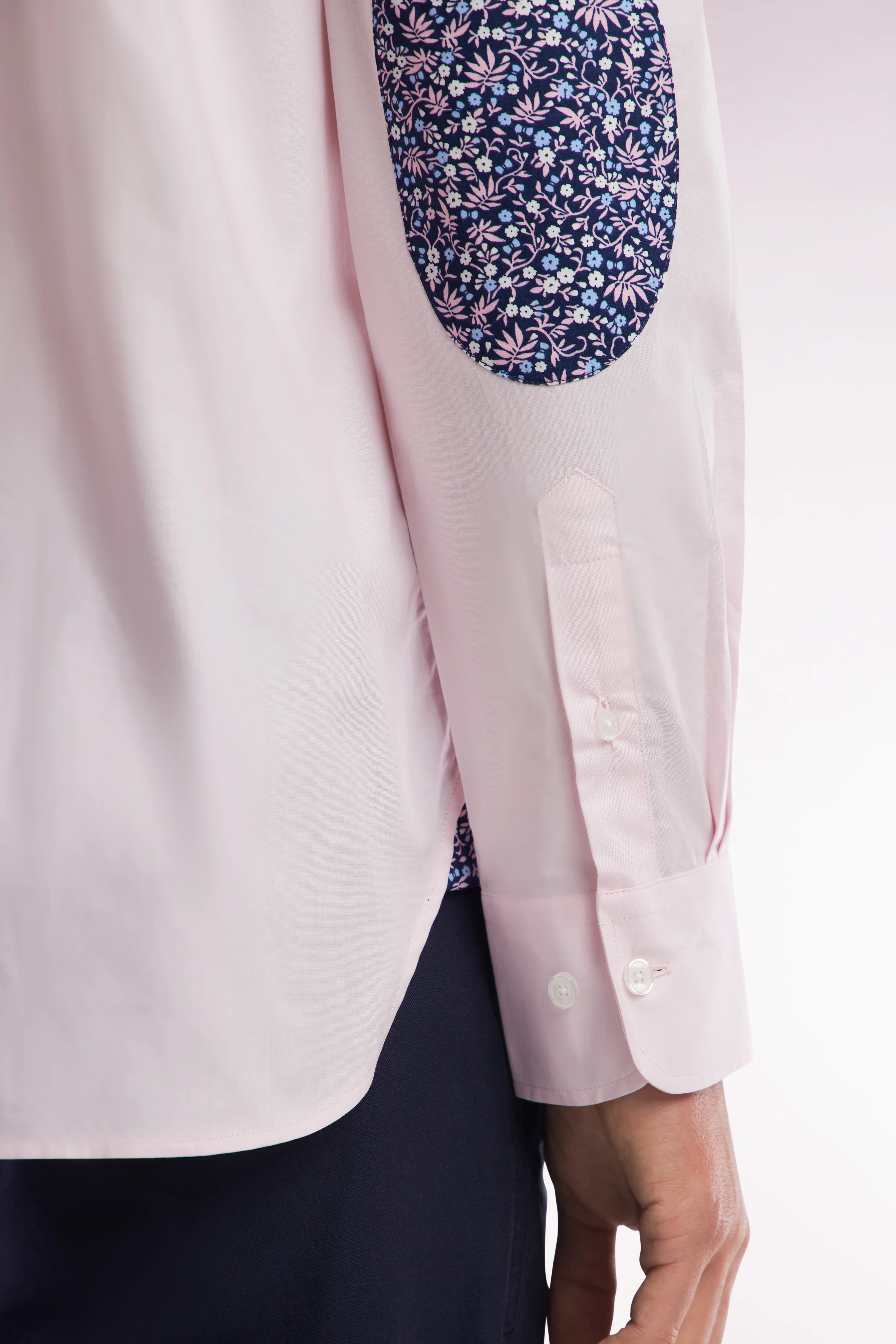 Chemise en coton rose coudière coupe droite - Image 5