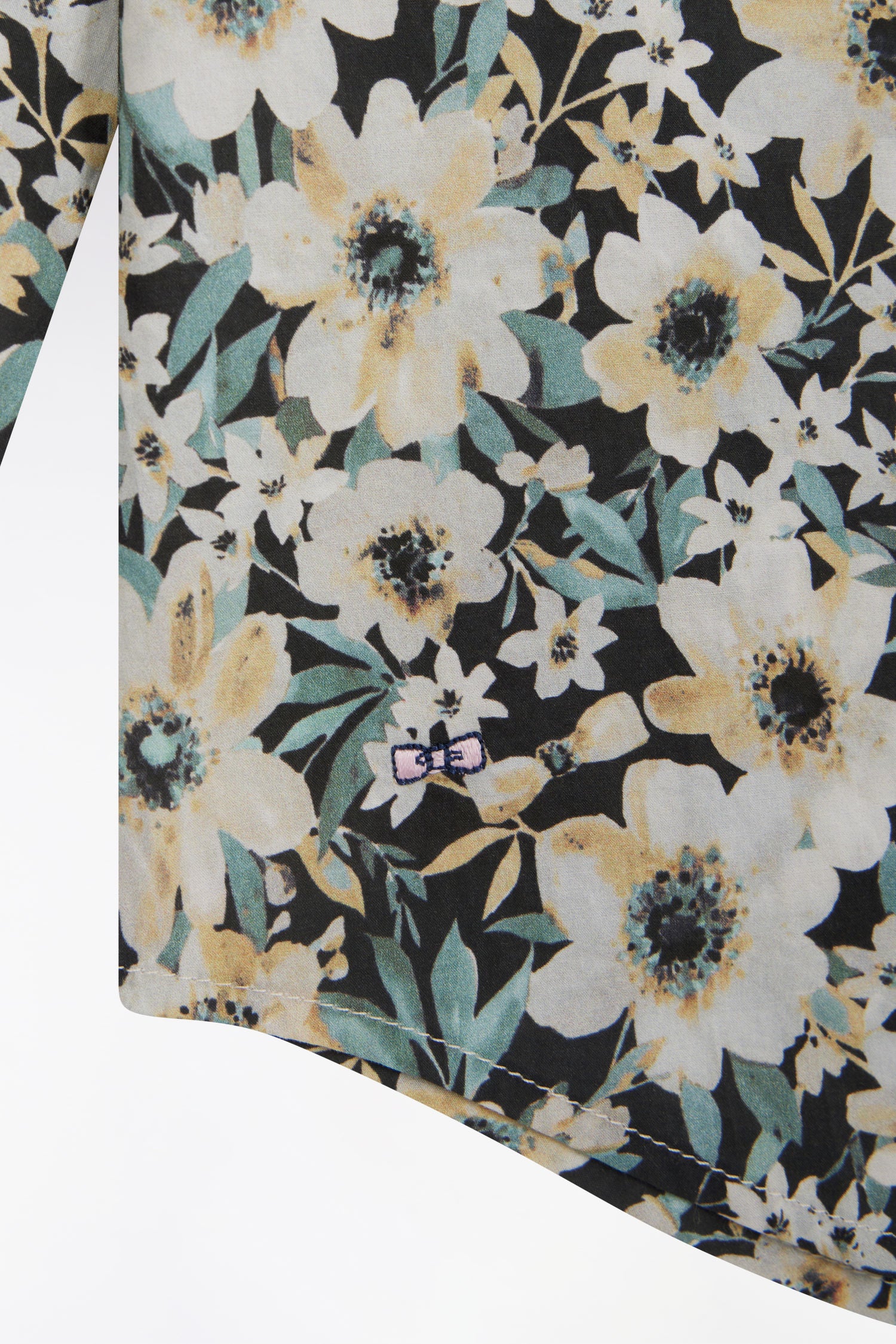 Chemise en popeline de coton à imprimé floral coupe droite - Image 5