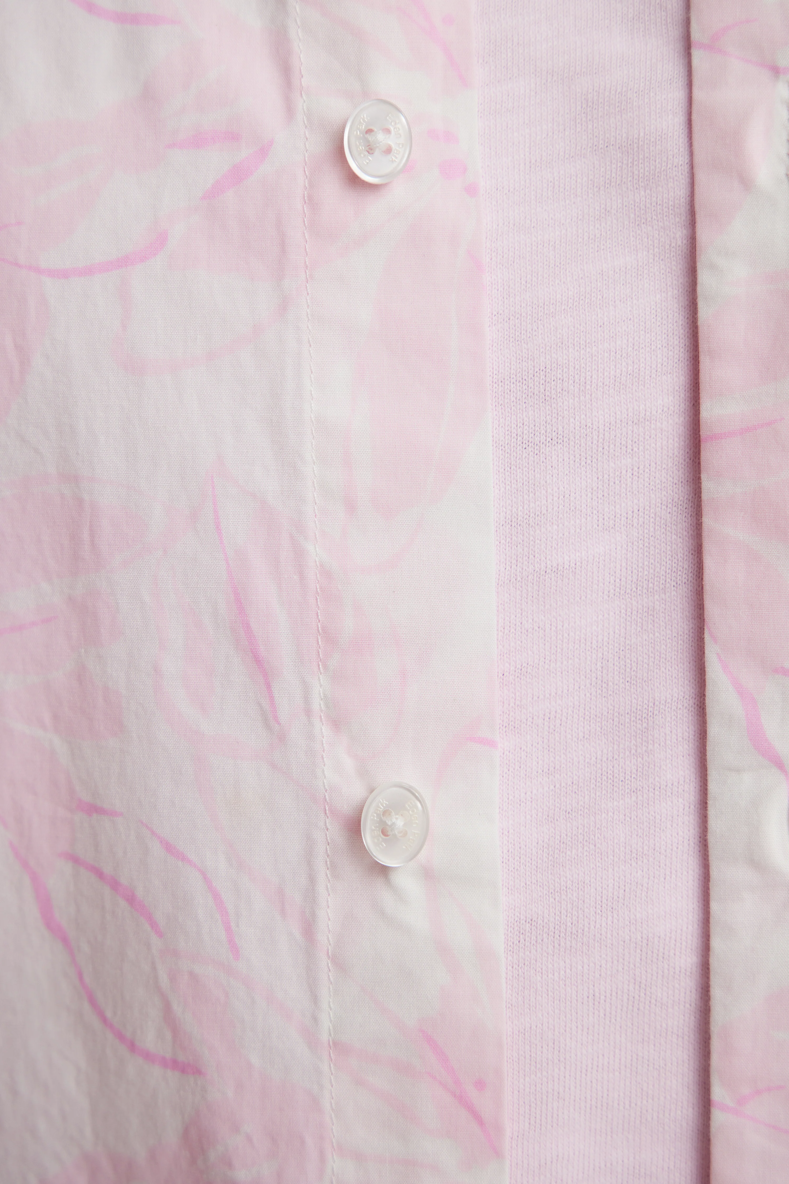 Chemise en popeline de coton imprimé nœud papillon rose coupe droite - Image 5