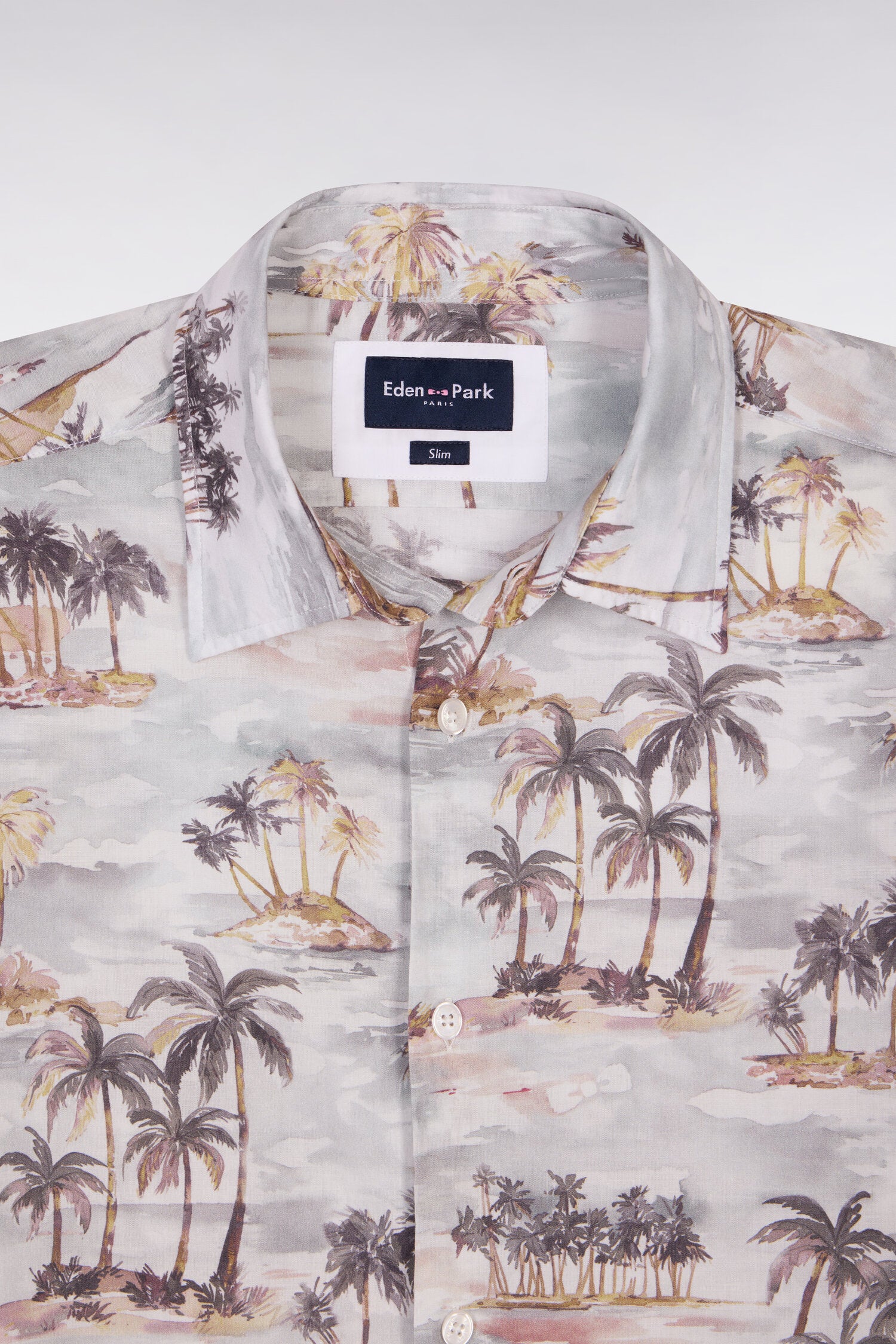 Chemise hawaïenne à manches courtes en coton imprimé coupe slim - Image 6