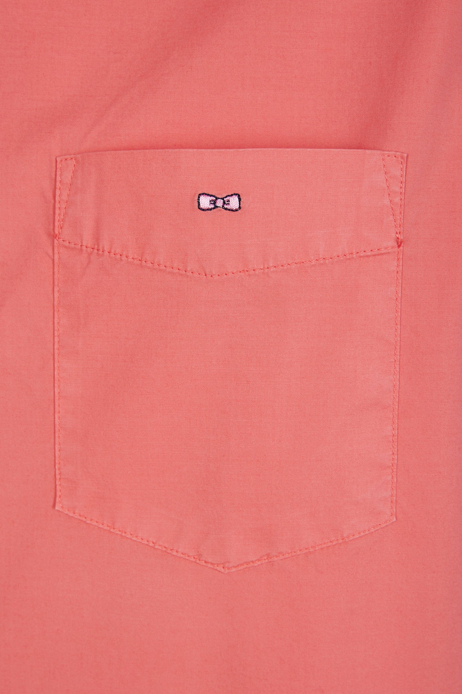 Chemise unisexe en coton et lyocell stretch saumon coupe droite - Image 6