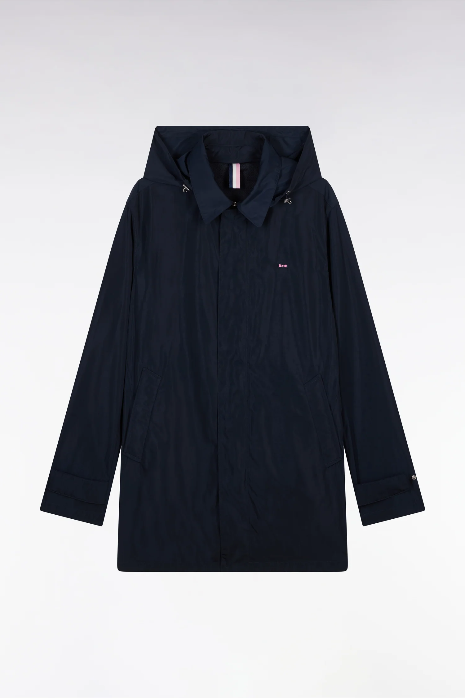 Imperméable à capuche bleu marine - Image 2