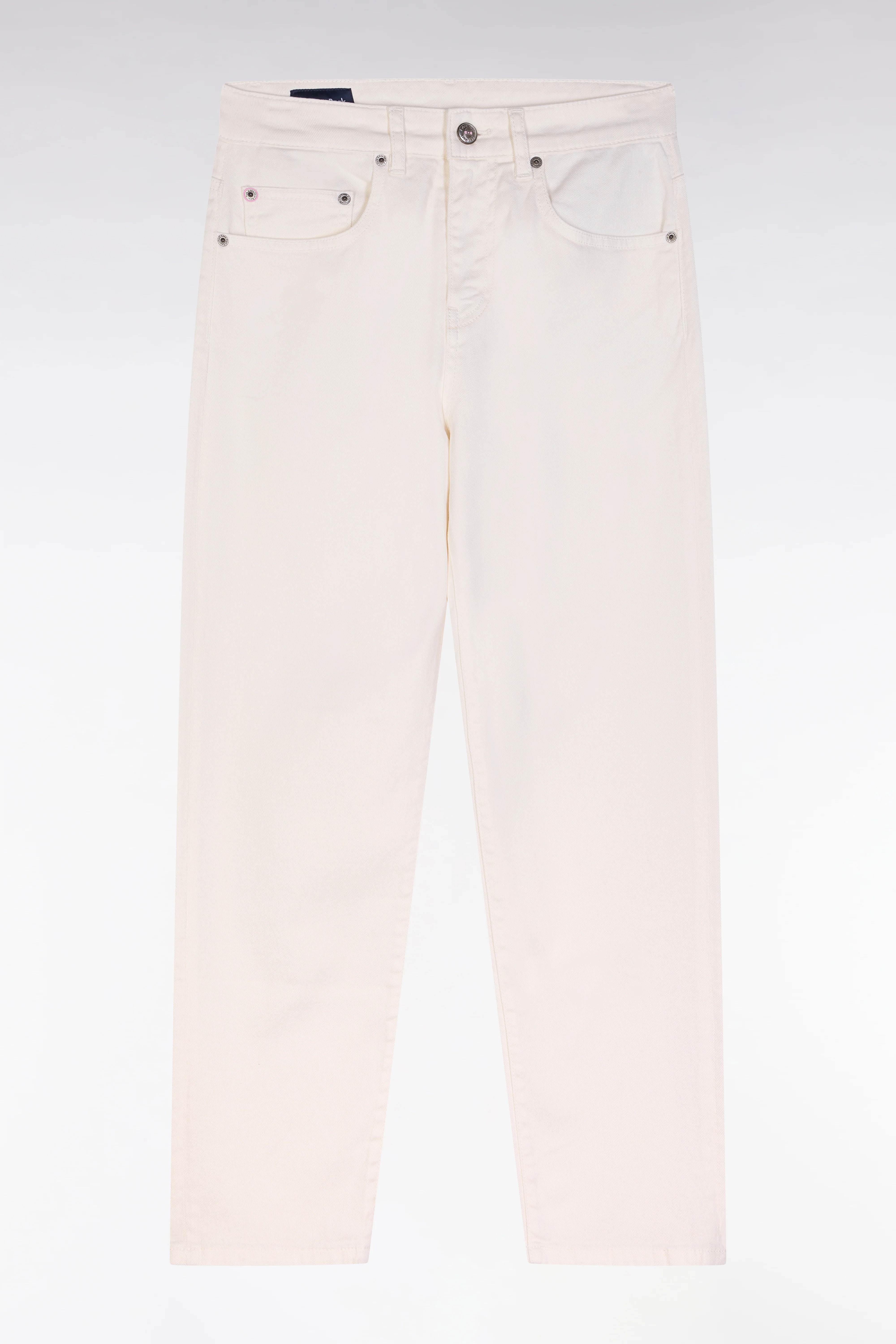 Jean 5 poches en denim stretch beige coupe Comfort - Image 2