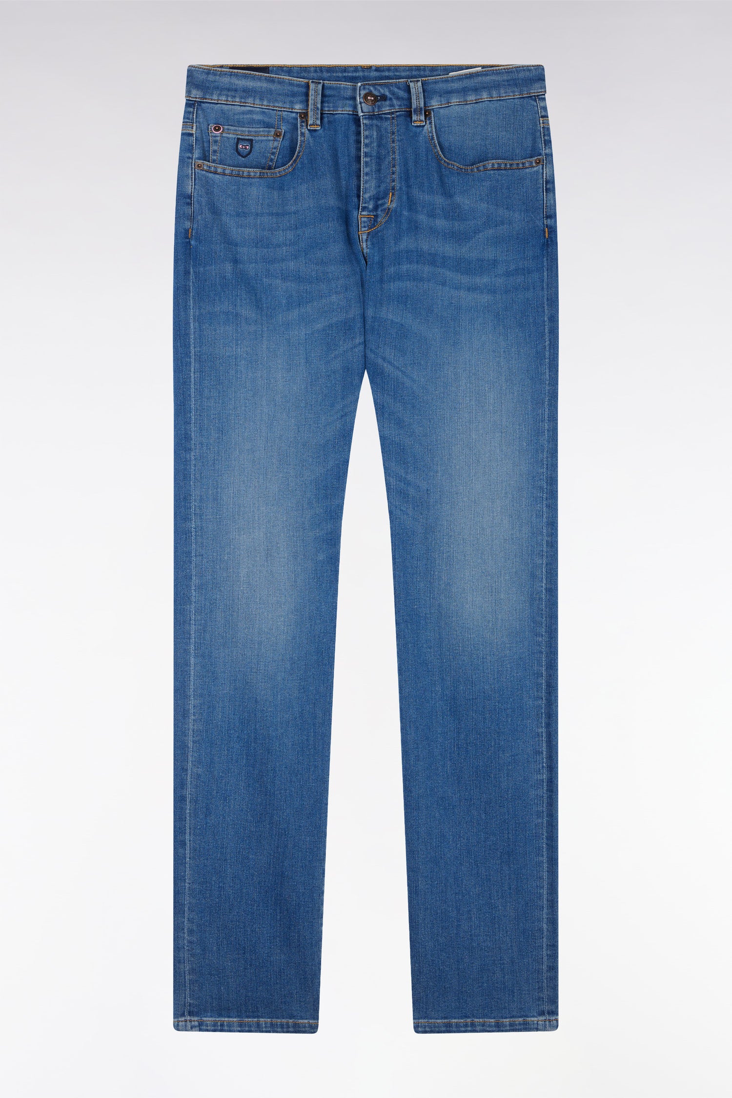 Jean 5 poches en denim stretch délavage stone wash medium coupe slim - Image 2
