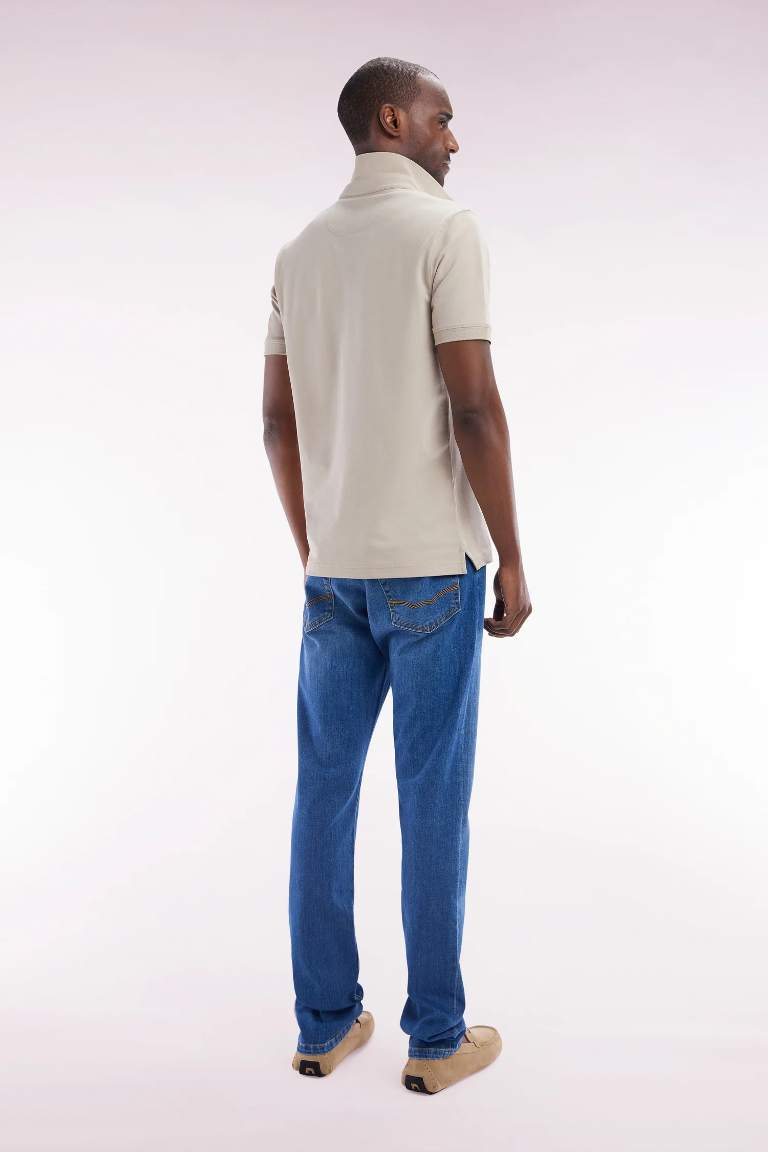Jean 5 poches en denim stretch délavage stone wash medium coupe slim - Image 5