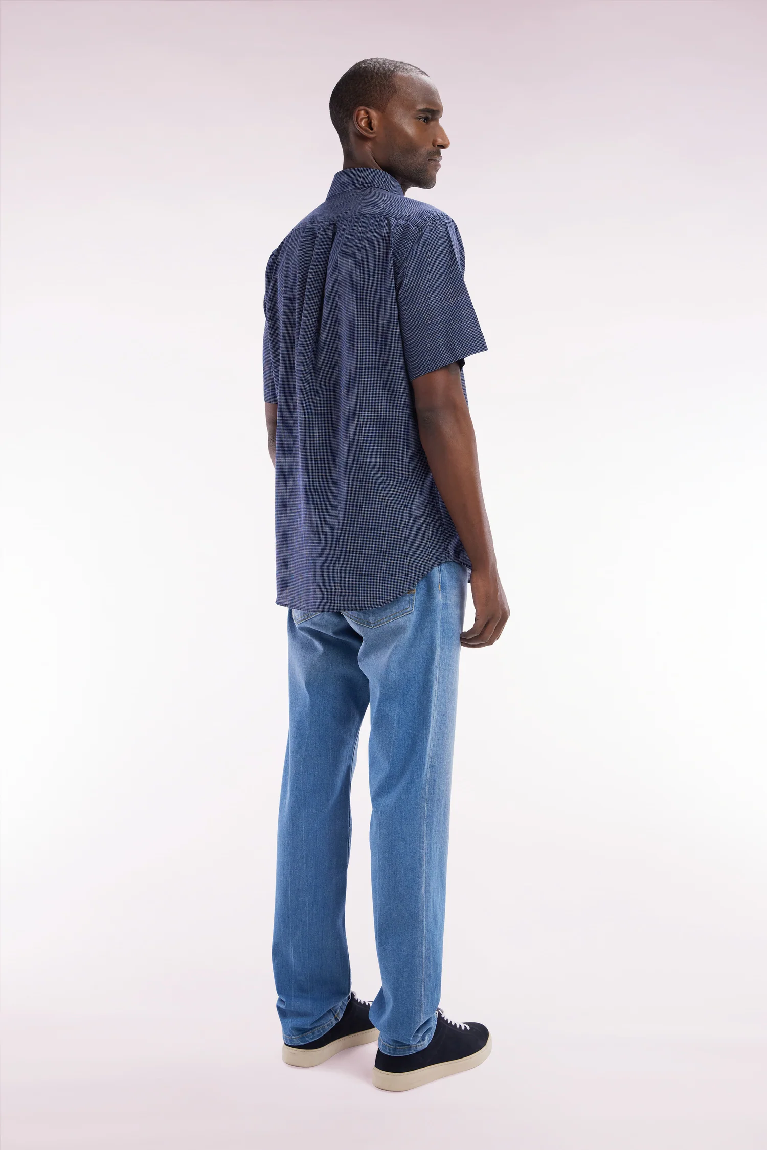 Jean 5 poches en denim stretch medium wash coupe droite - Image 4