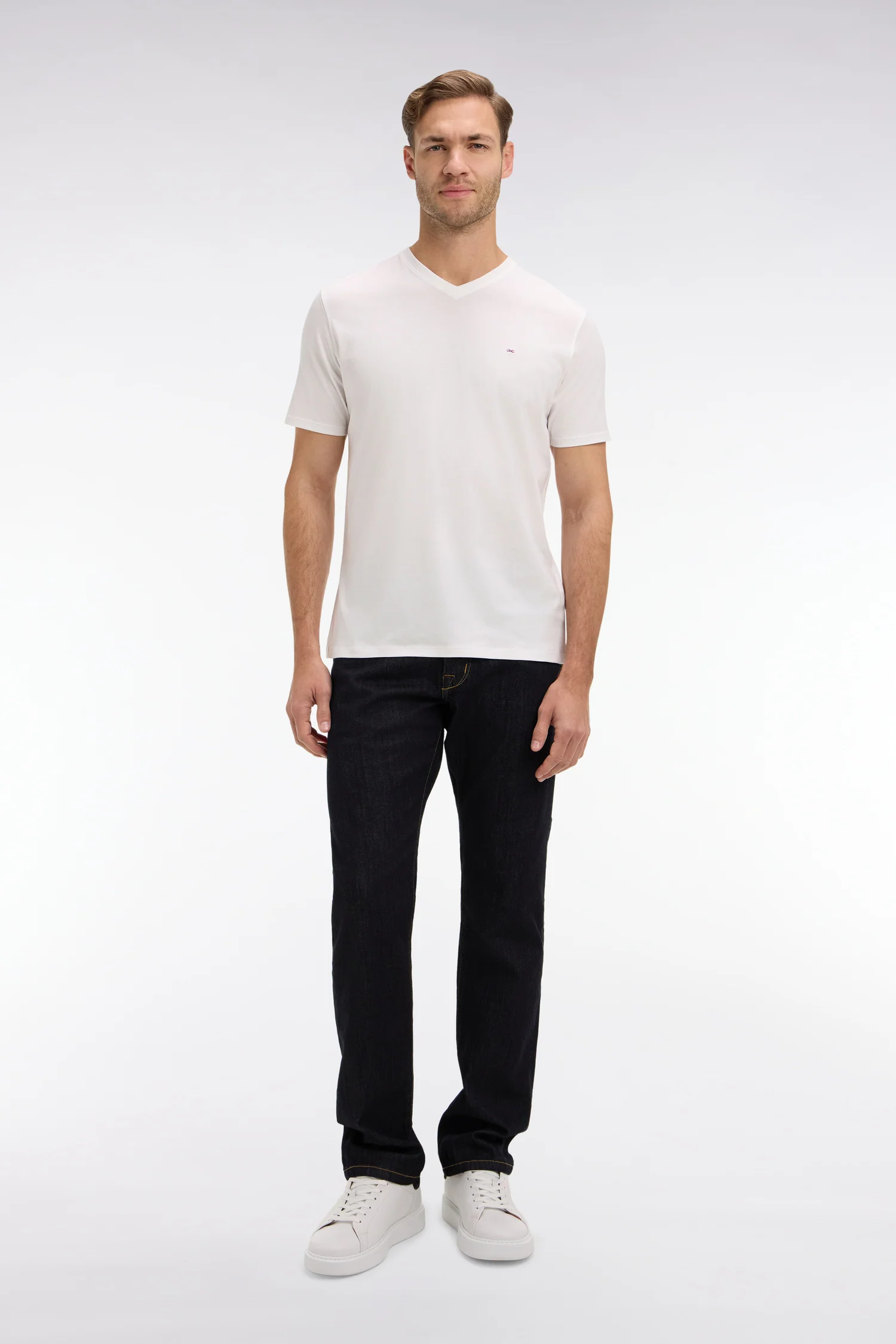 Jean bleu marine en coton extensible - Image 3