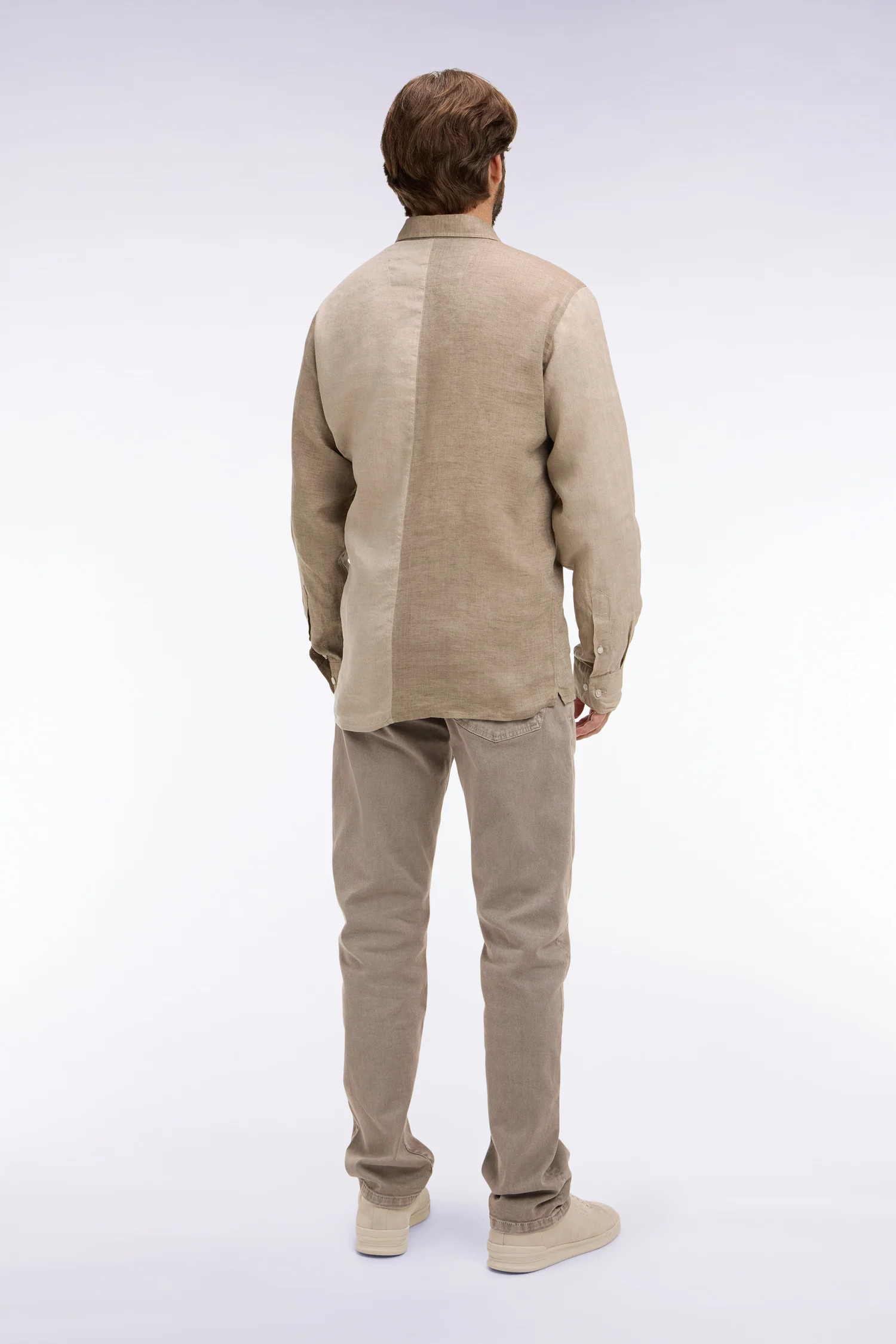 Jean en denim stretch beige coupe regular - Image 5