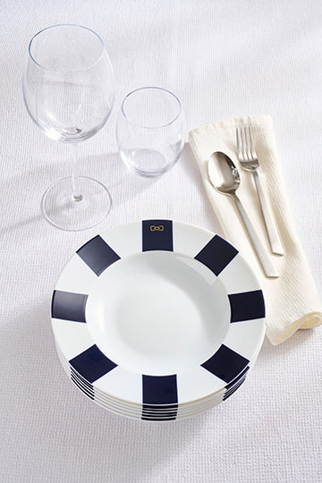 Lot de 6 assiettes Ă dessert marine en porcelaine de Limoges - Image 3