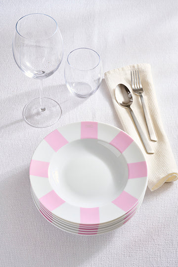 Lot de 6 assiettes Ă dessert roses en porcelaine de Limoges - Image 3