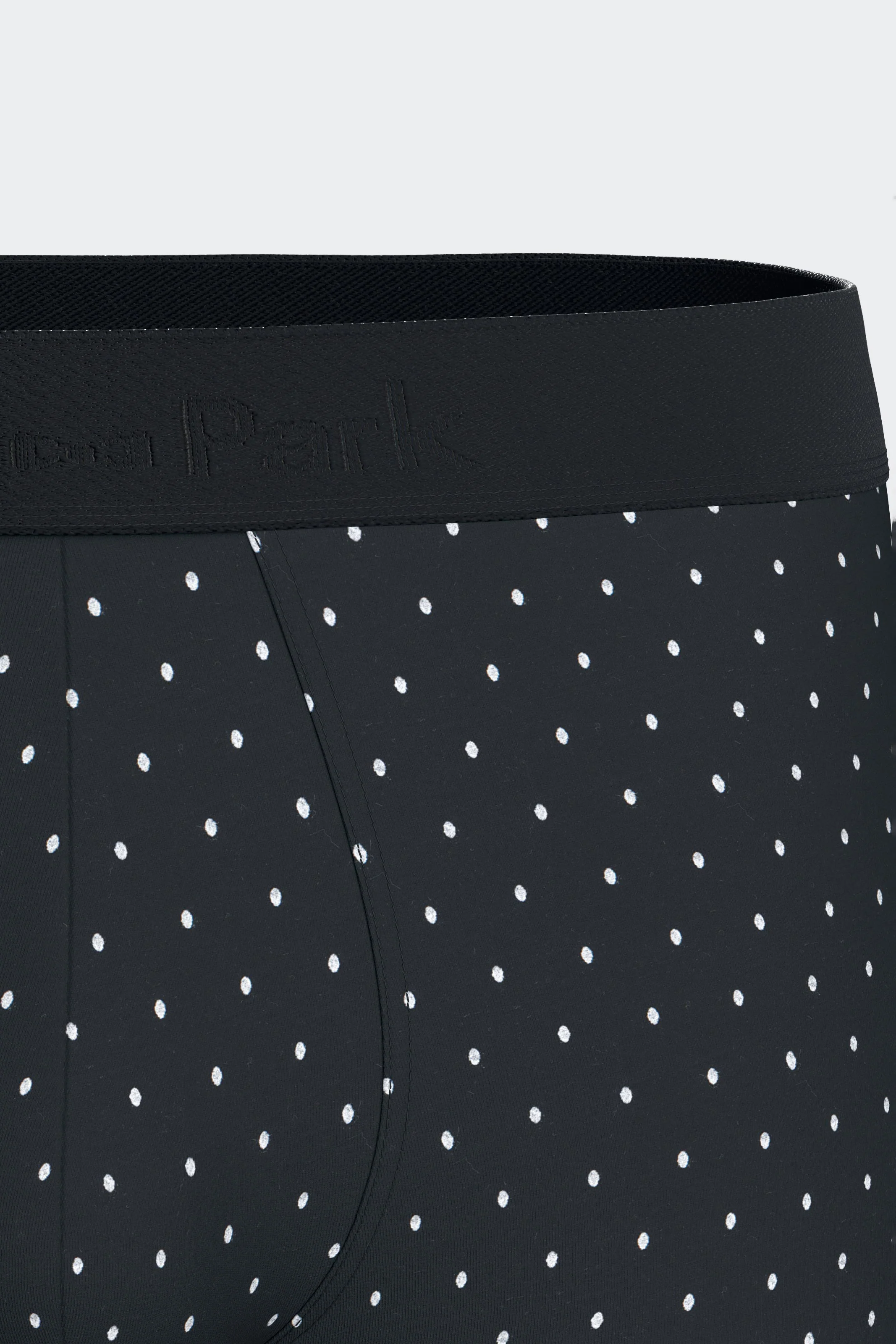 Lot de deux boxers en jersey de coton stretch marine imprimé pois - Image 3