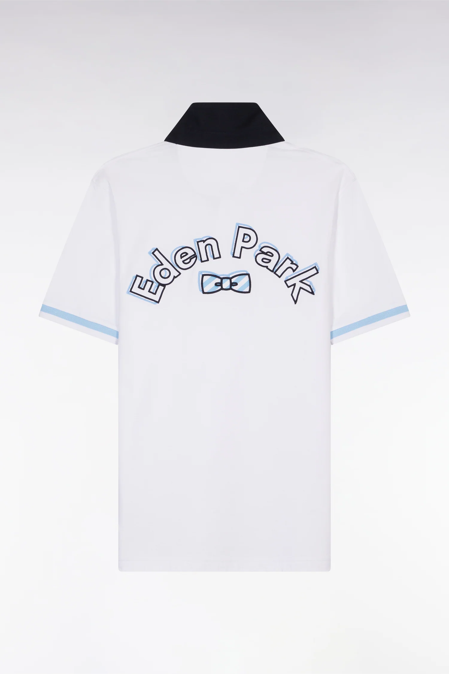 Maillot à manches courtes en coton blanc broderie dos Eden Park coupe droite - Image 2