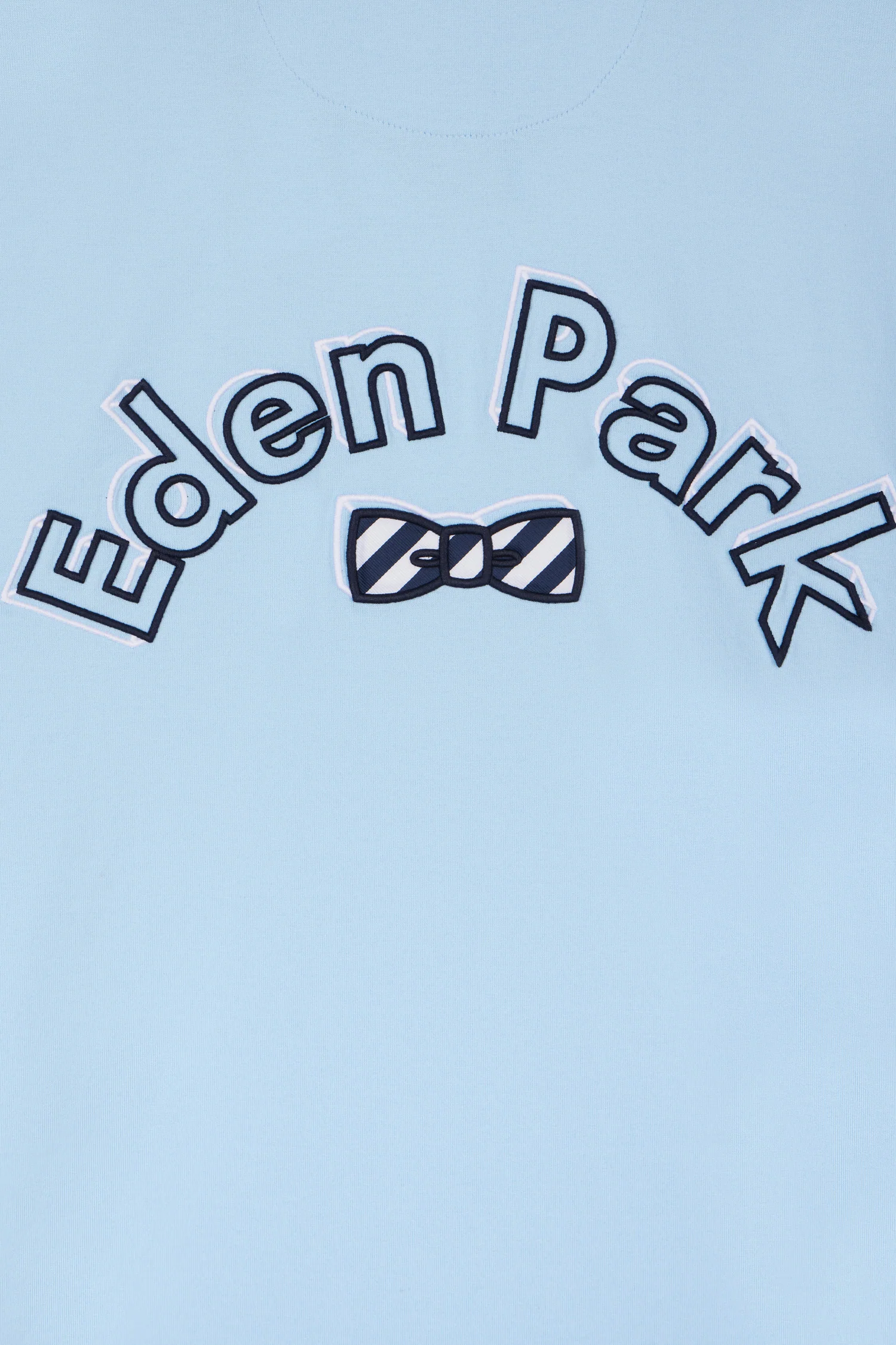 Maillot à manches courtes en coton ciel broderie dos Eden Park coupe droite - Image 6