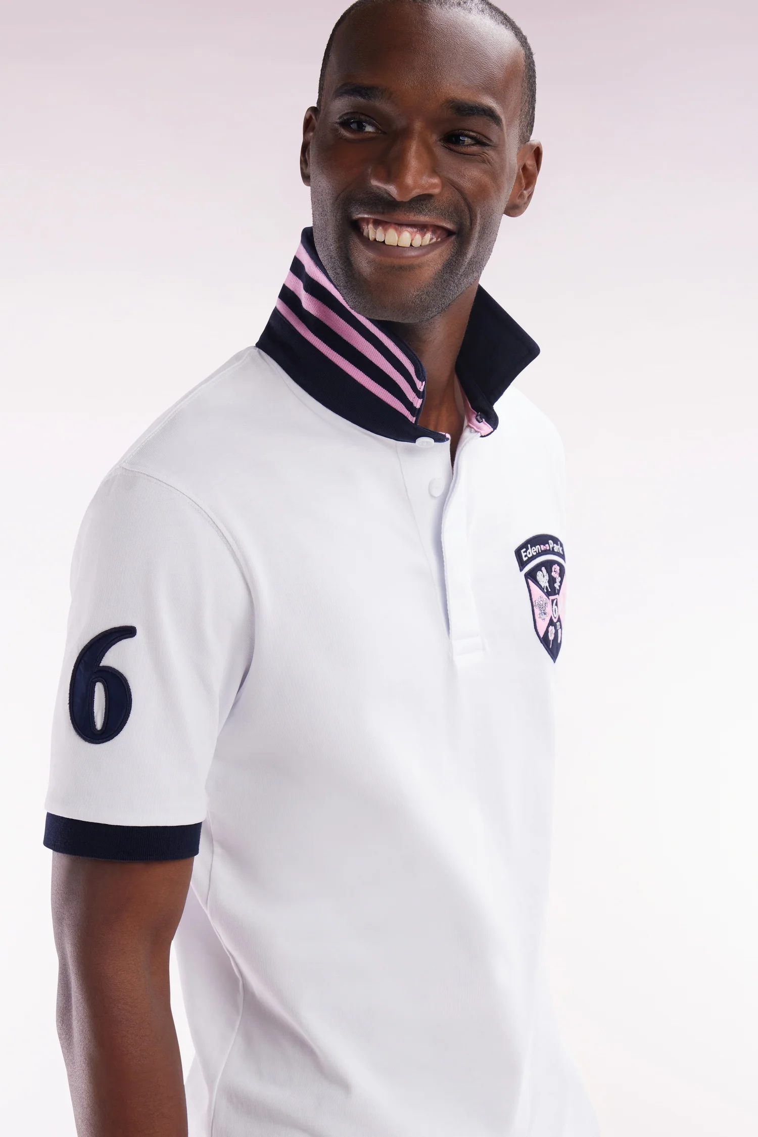 Maillot à manches courtes Tournoi des 6 Nations en coton blanc coupe droite - Image 3
