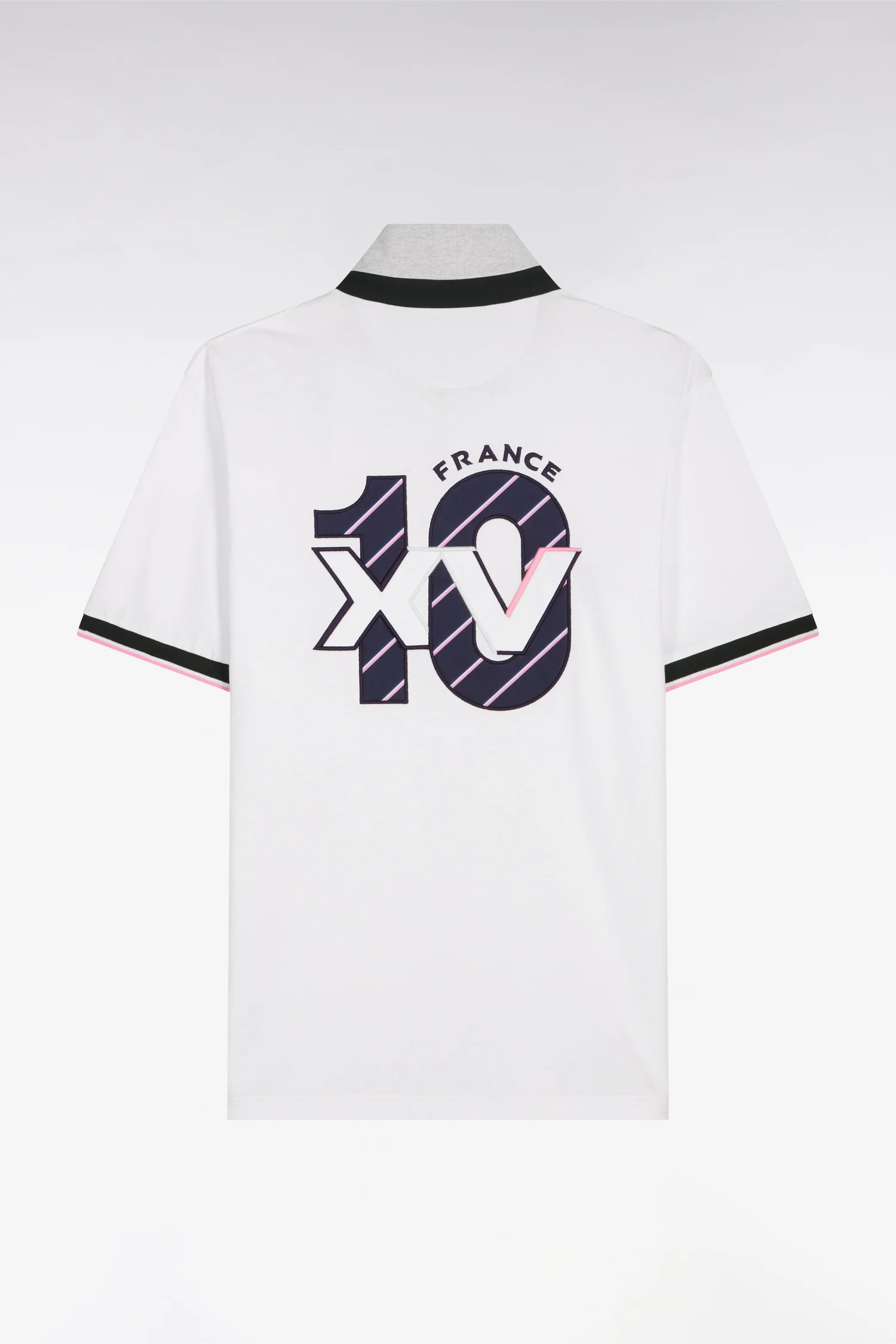 Maillot Ă manches courtes XV de France en coton blanc coupe regular - Image 2