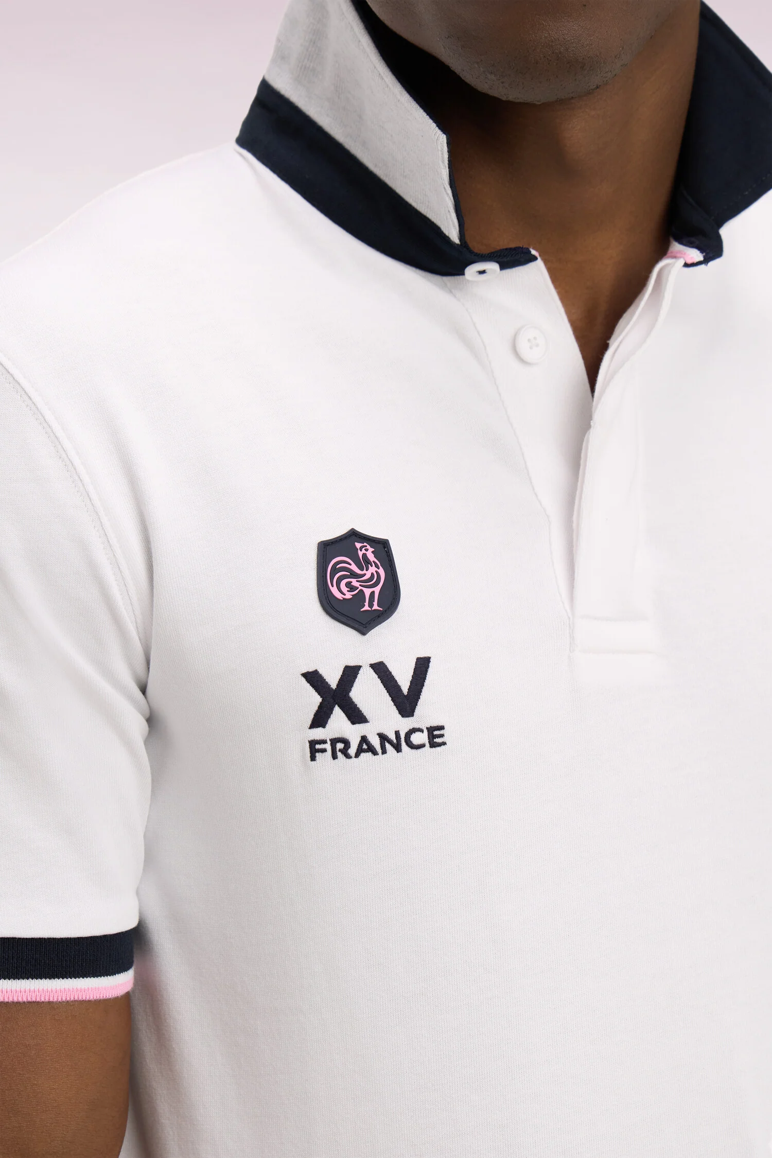 Maillot Ă manches courtes XV de France en coton blanc coupe regular - Image 4