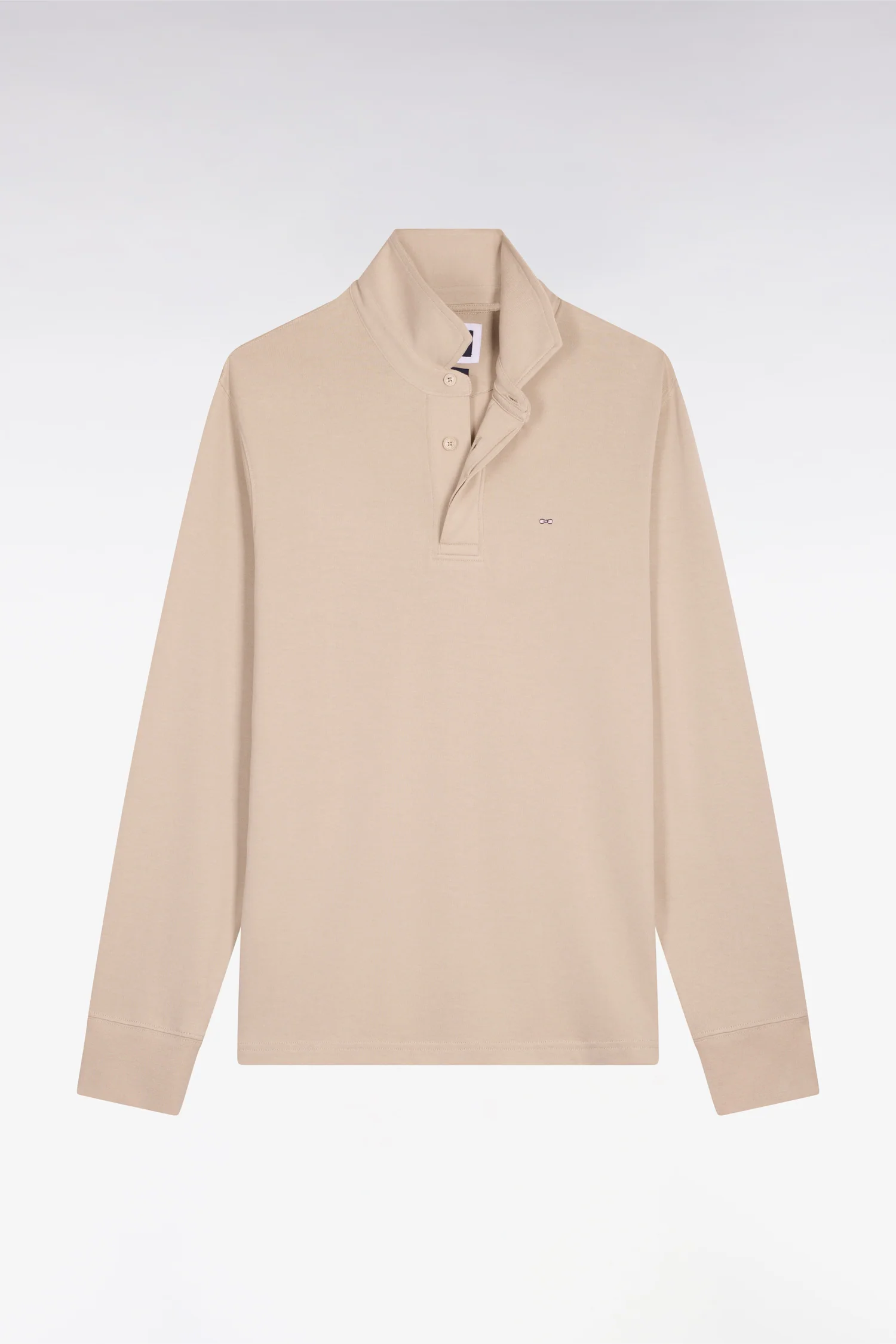 Maillot Ă manches longues en coton Pima beige - Image 2
