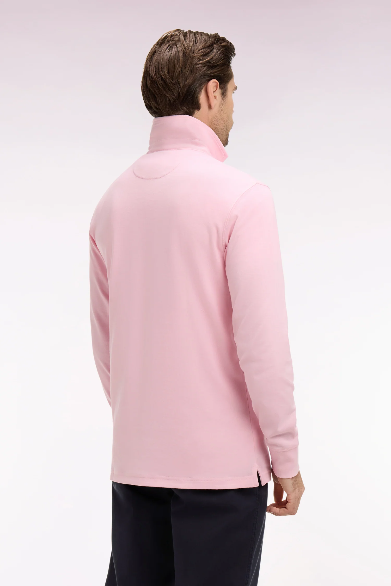 Maillot à manches longues en coton Pima rose - Image 5