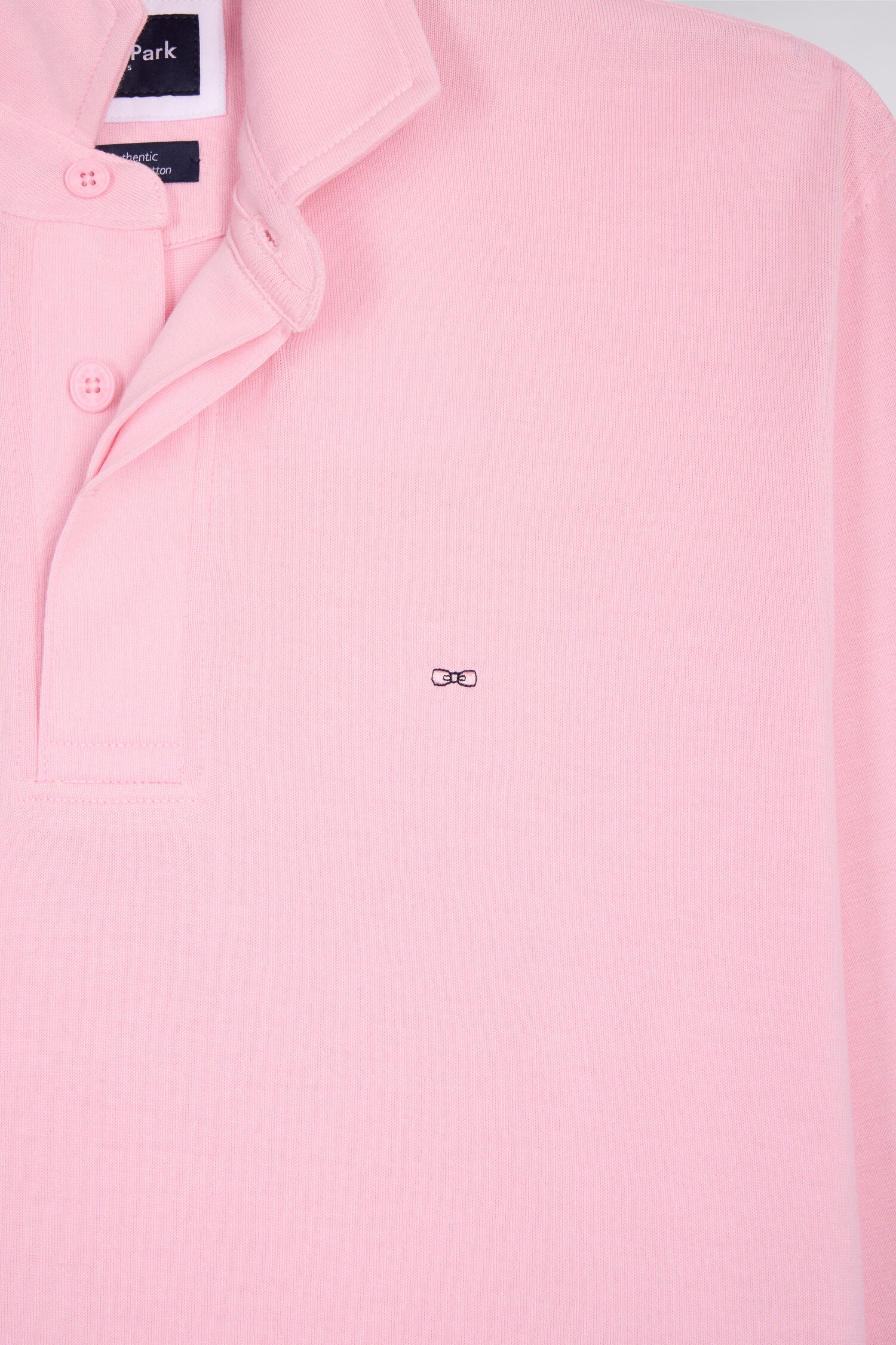 Maillot à manches longues en coton Pima rose - Image 6