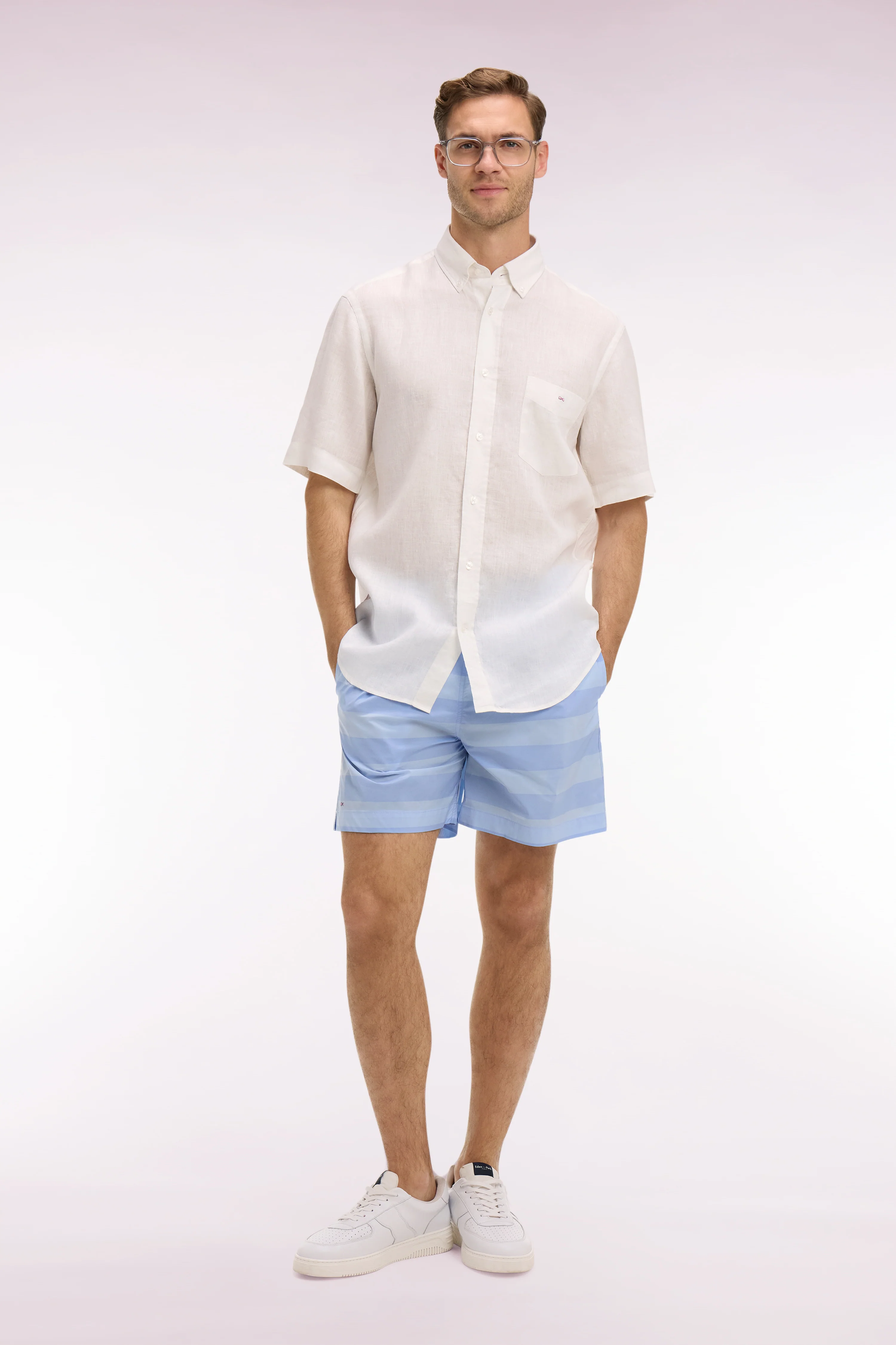 Maillot de bain Ă rayures bleu ciel - Image 3