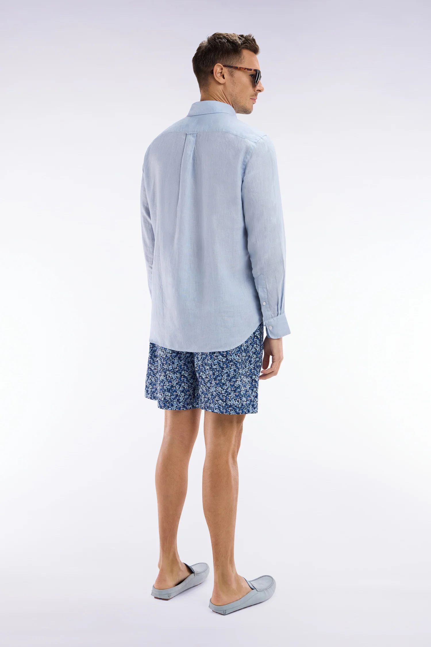 Maillot de bain bleu à imprimé floral - Image 3